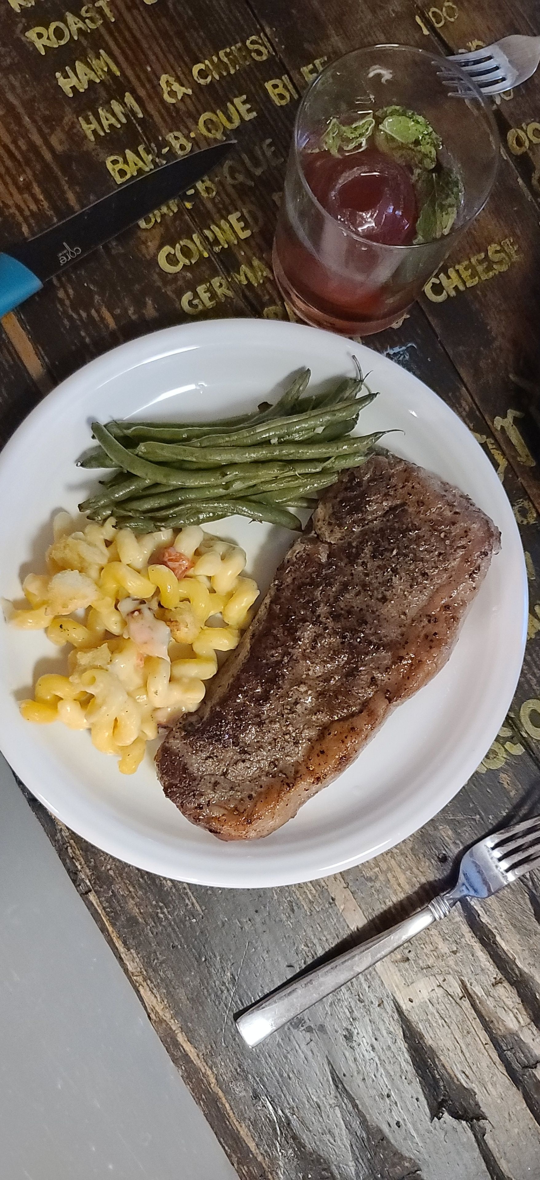 Ribeye 134F for 2 hrs with sous vide lobster at 134F for 45 mins then