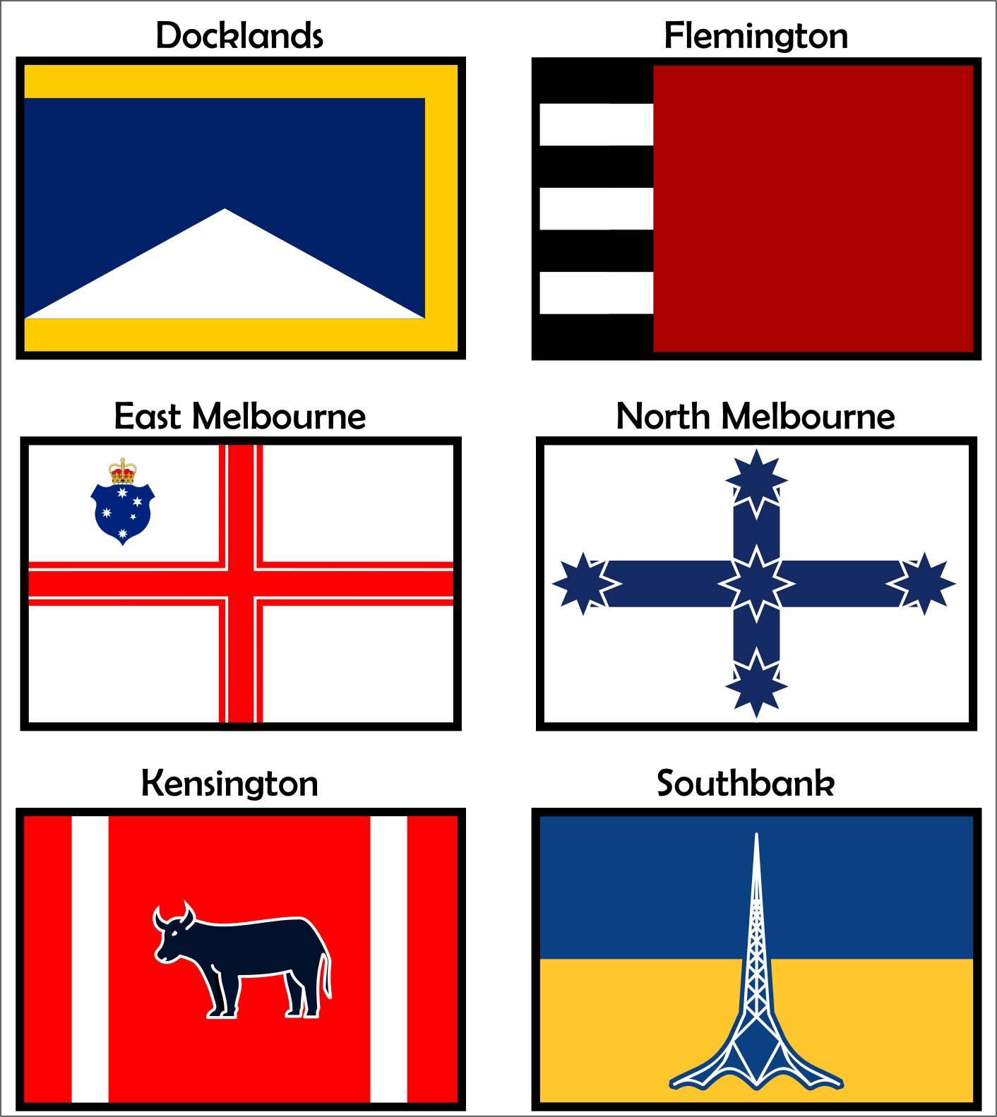 Melbourne Suburban Flags r/vexillology