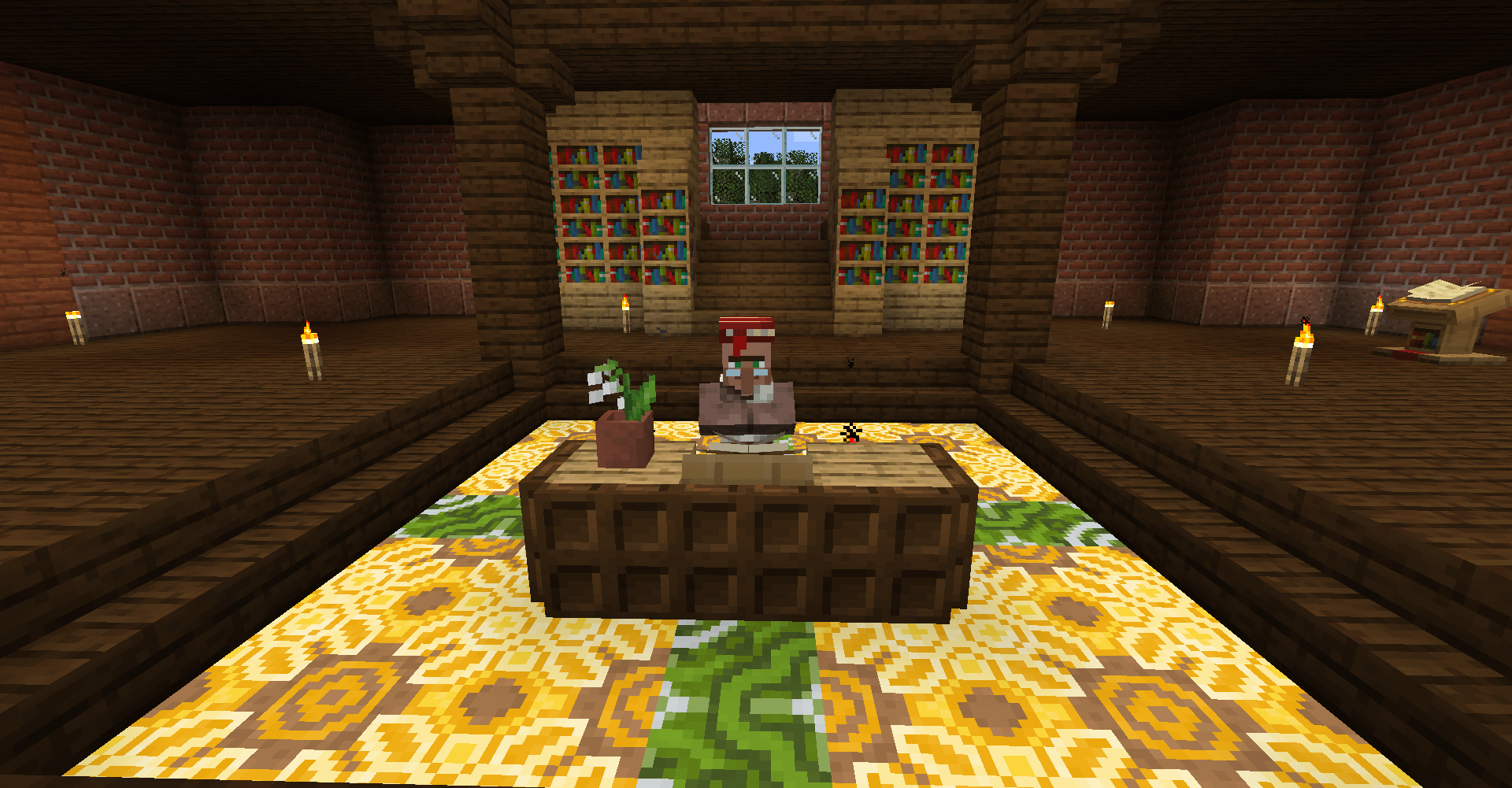 Library WIP The main desk r/Minecraft