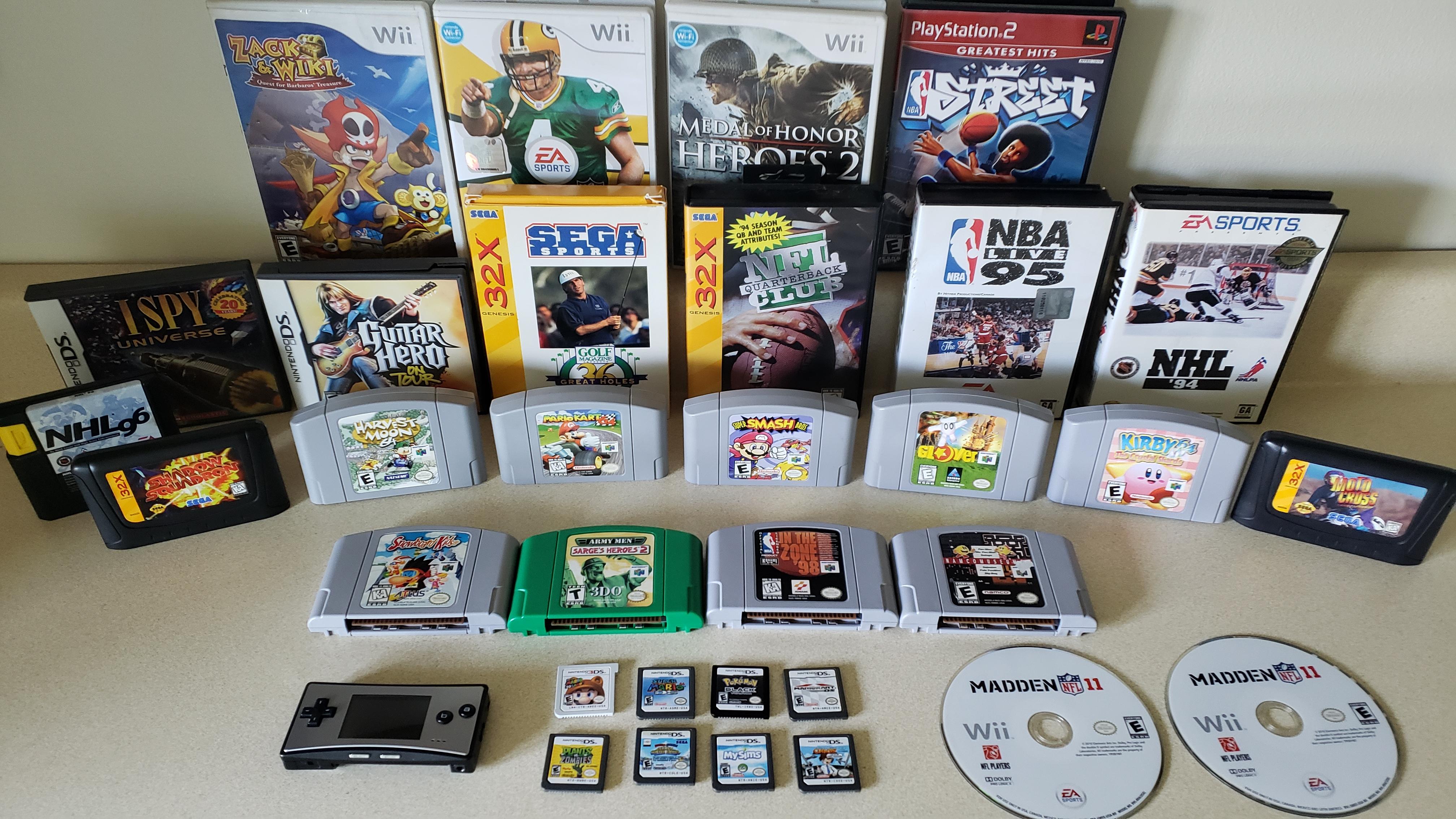 65.00 Garage Sale Haul..... I wanted a GBA Micro and Mario Kart 64 for