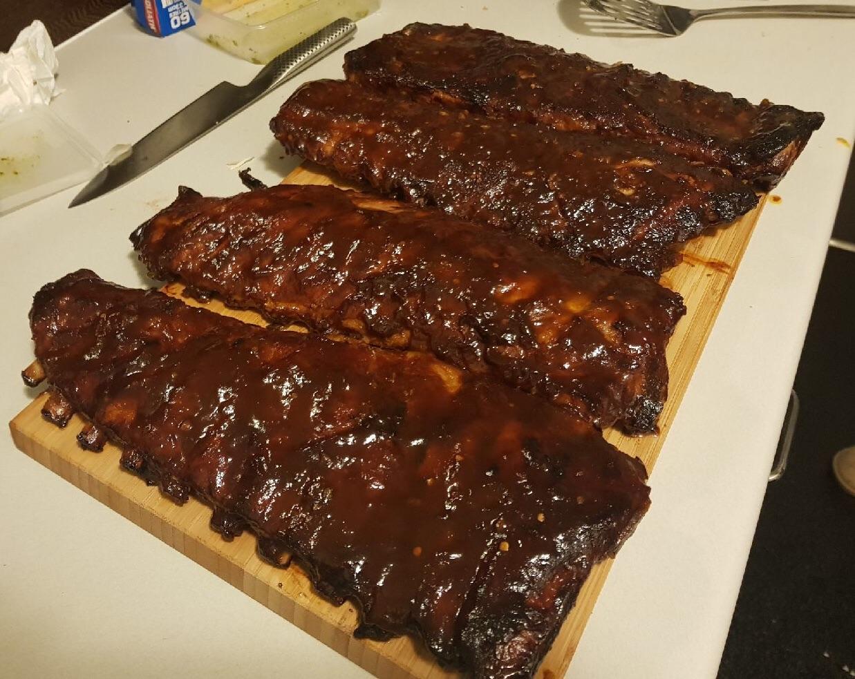 Chillibarbecue glazed ribs r/BBQ