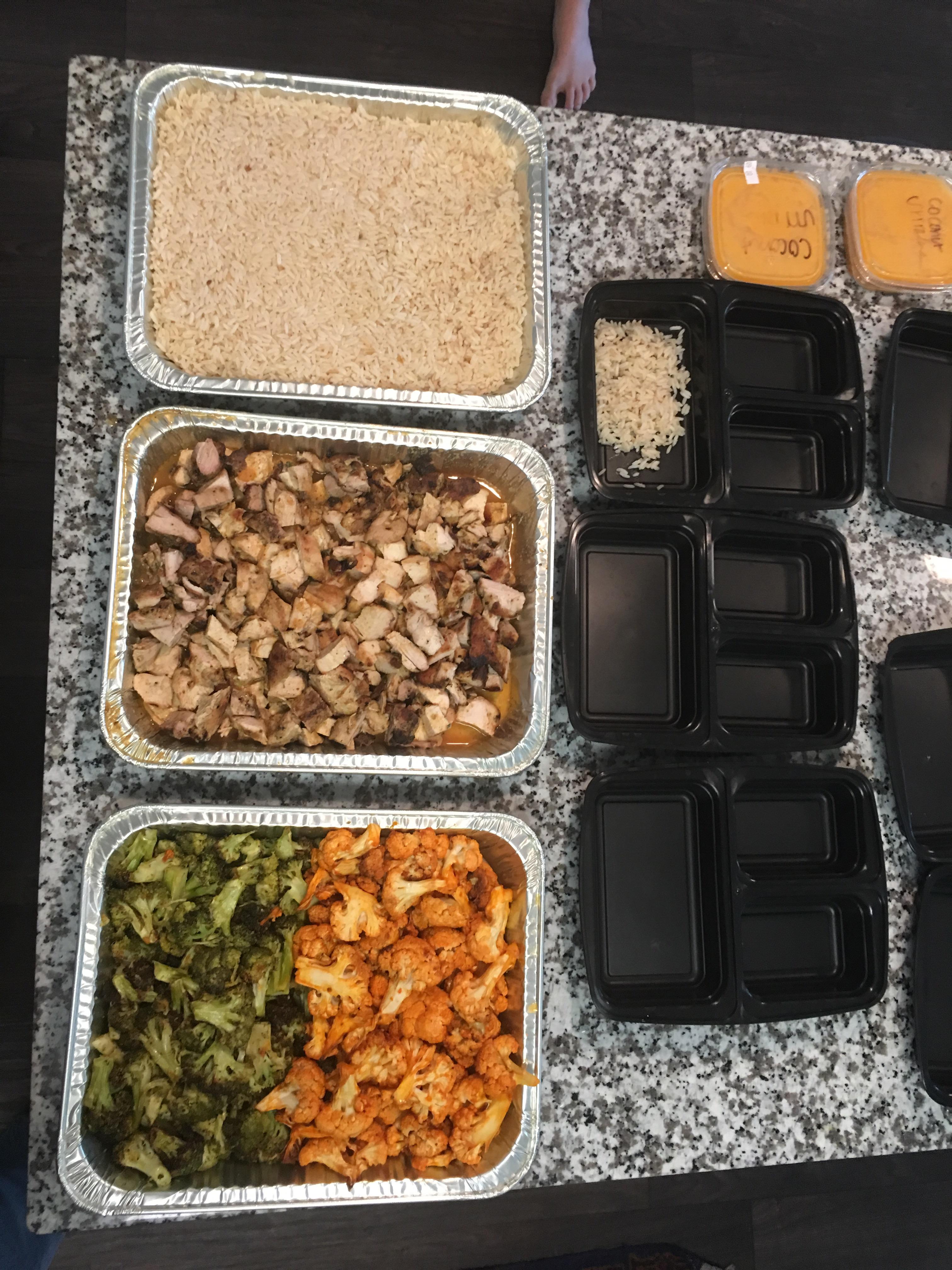 Picked up a catering order for a super lazy meal prep Sunday