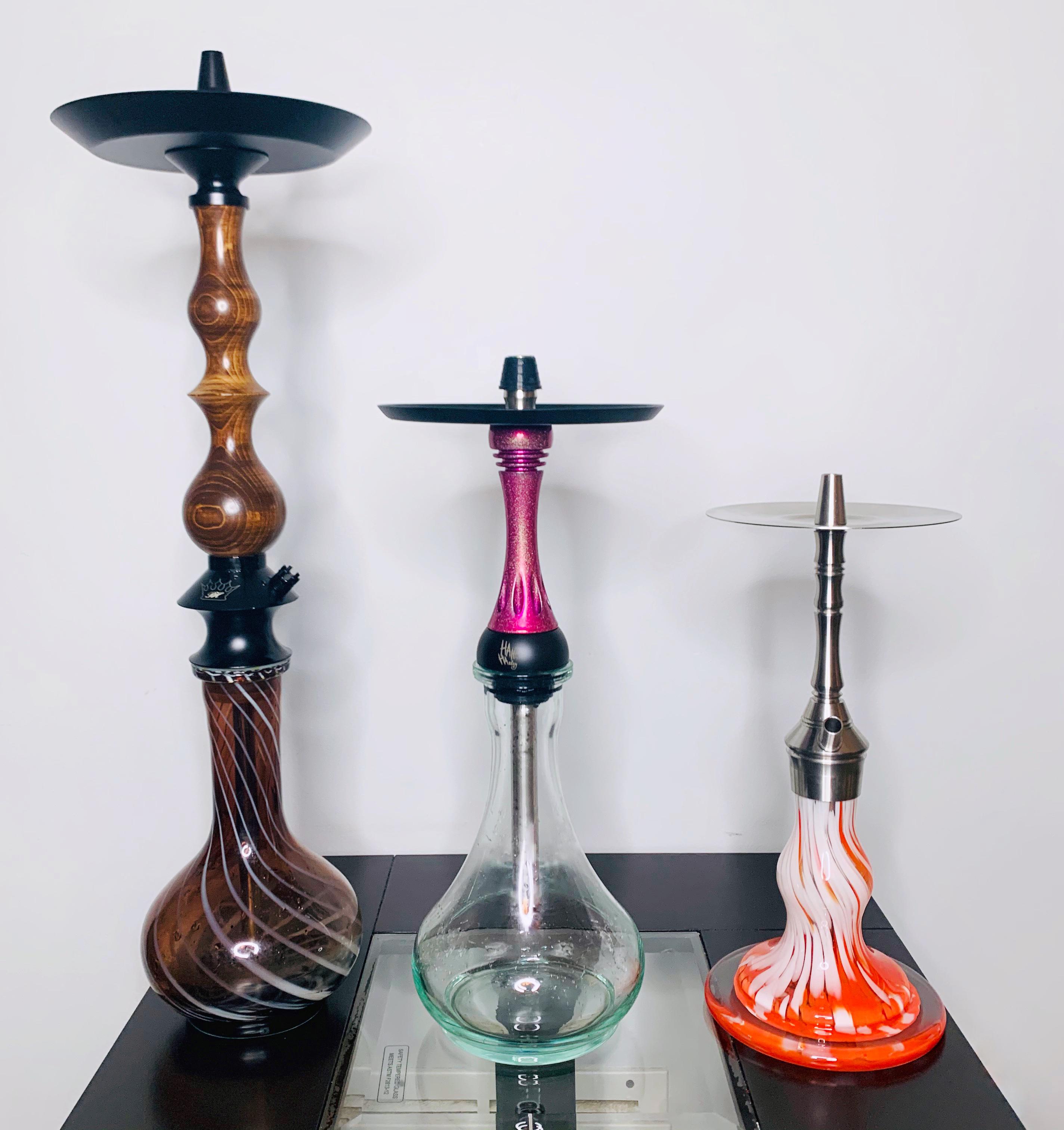 Regal Queen, Alpha X, and my newest edition the Aeon Lounge Mini! hookah