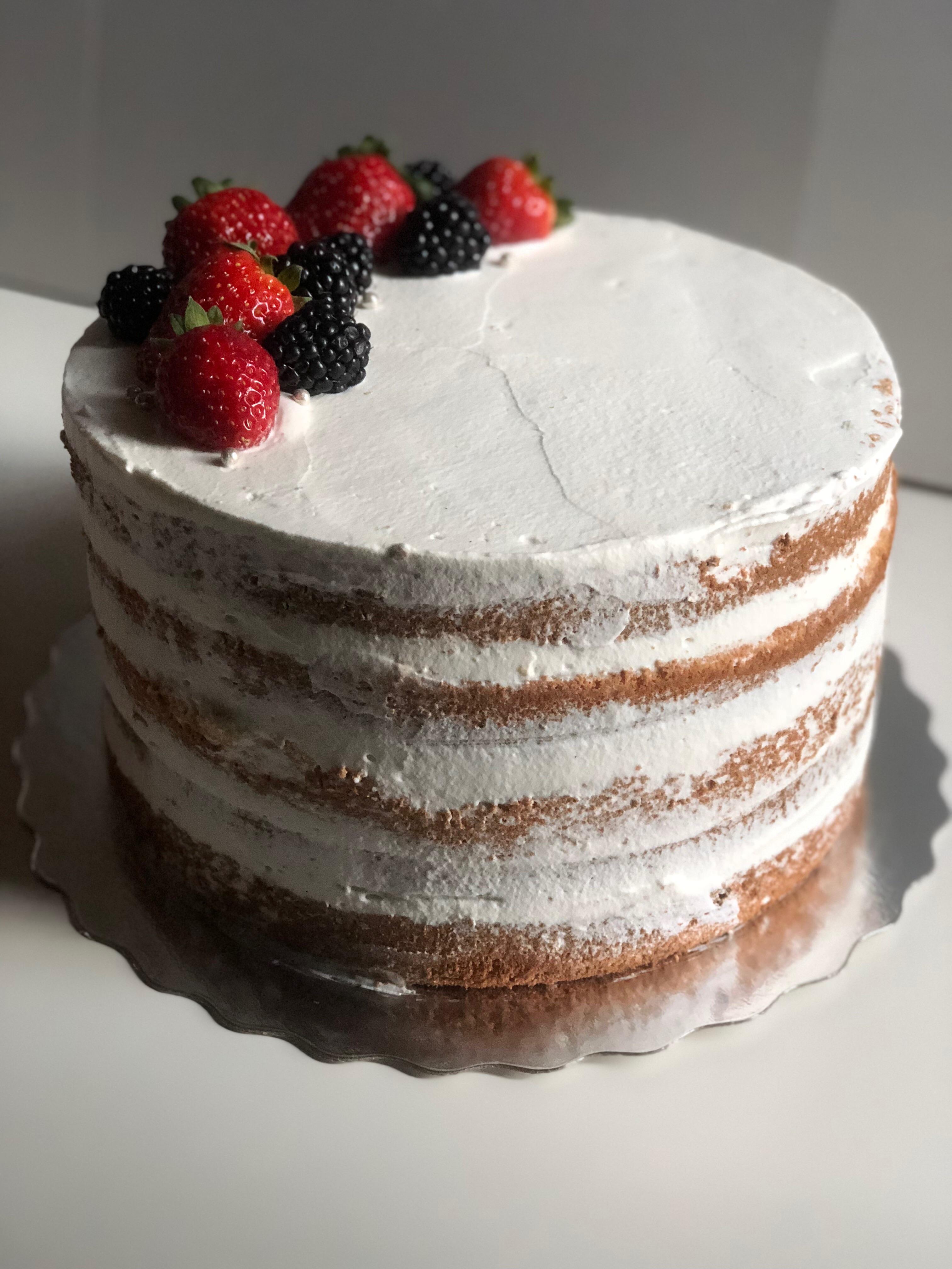 First homemade cake I have done in a while. Naked five layer cardamom