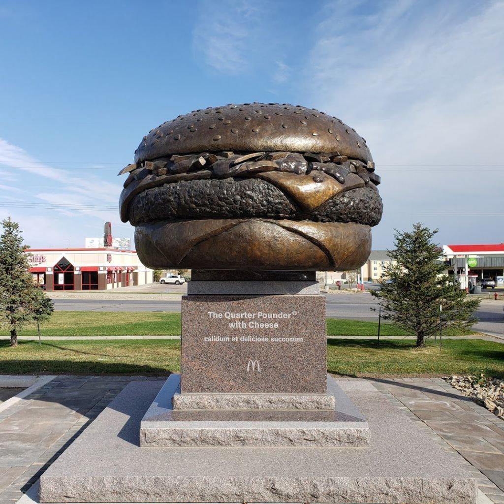There is actually a burger statue somewhere in USA like in worldbox r
