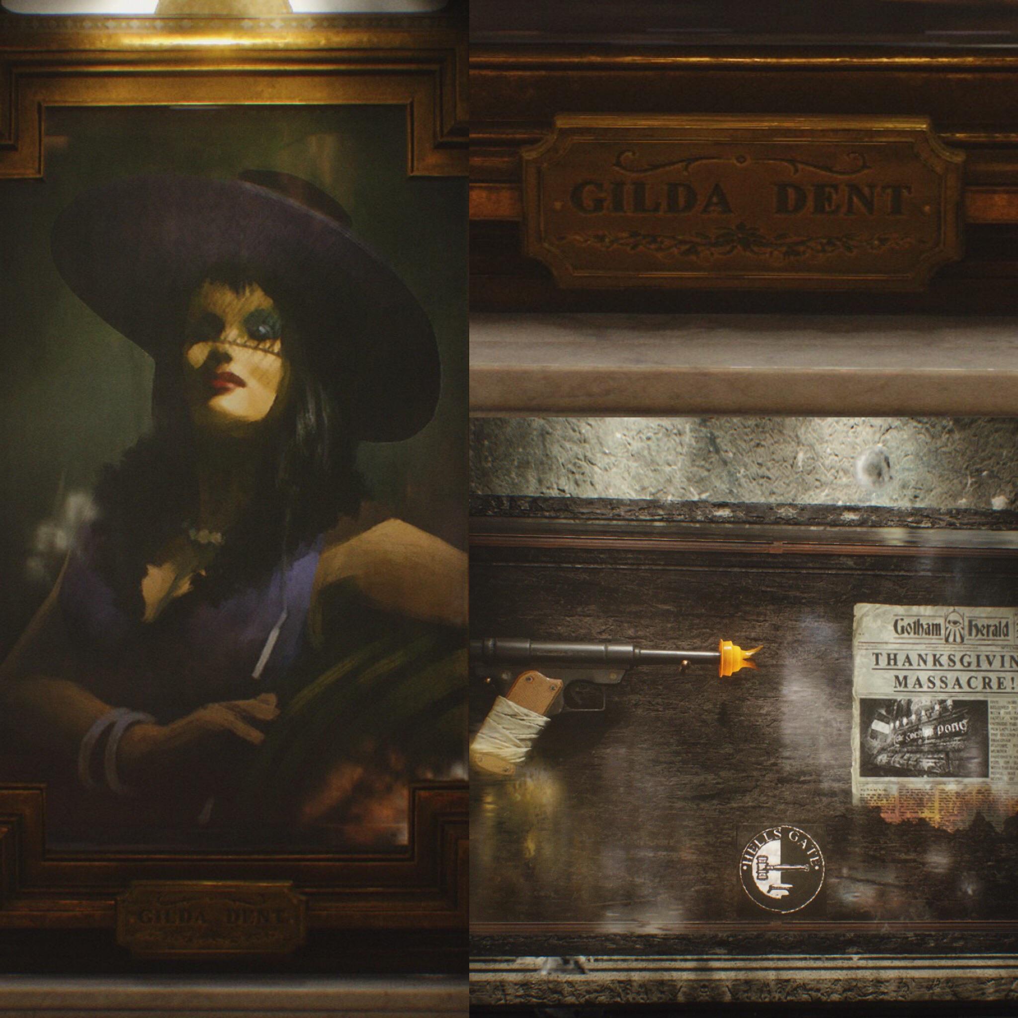 The Long Halloween Gilda Dent easter egg in the Arkham Knight Flip of a