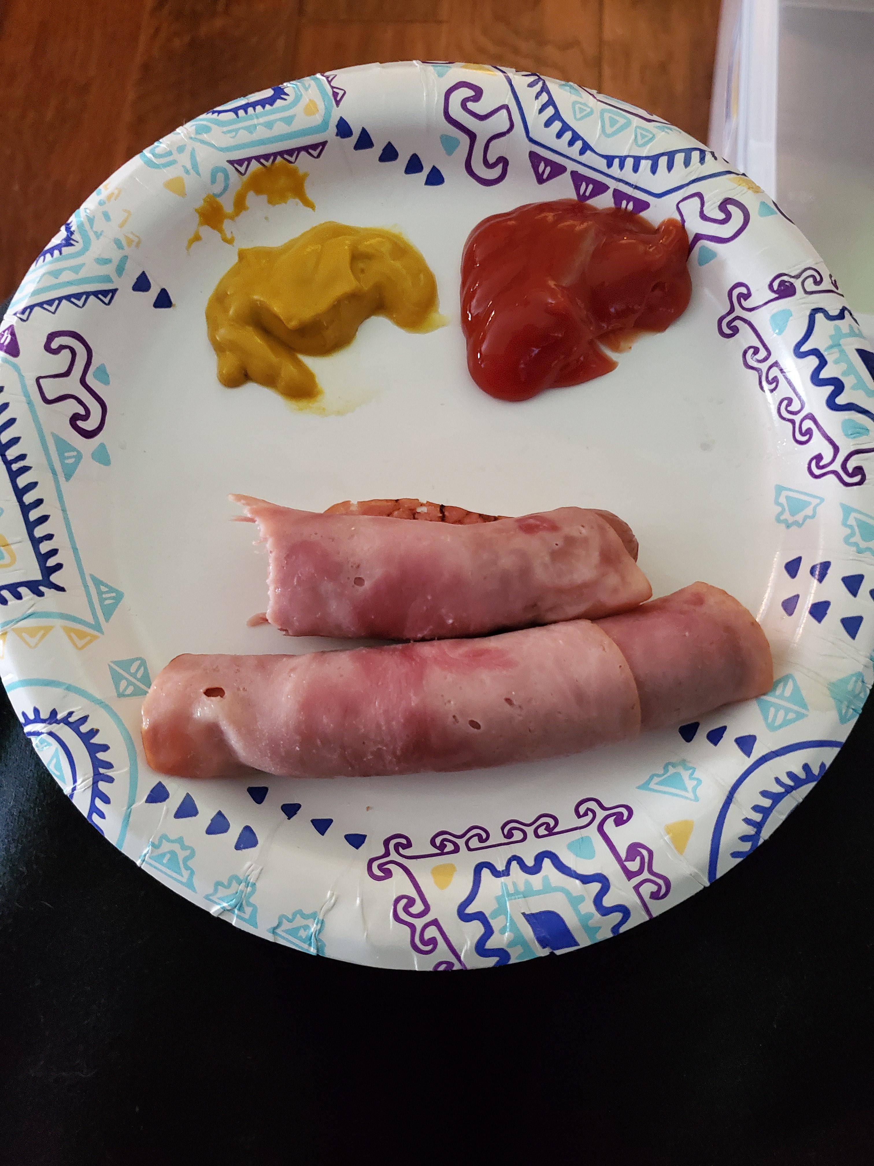 Ham wrapped hot dogs with no bread r/shittyfoodporn