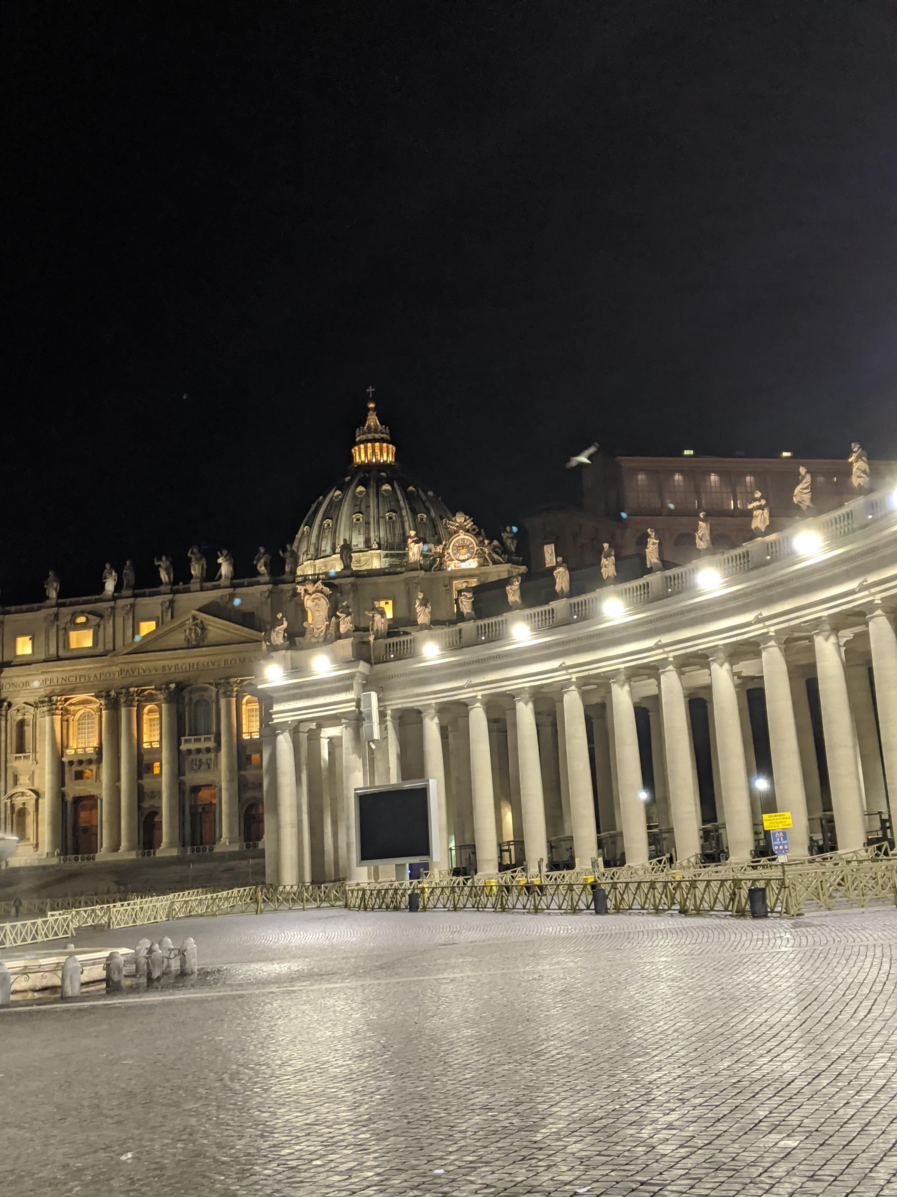 St. Peter's Square at night I just came back from a 10 day trip to