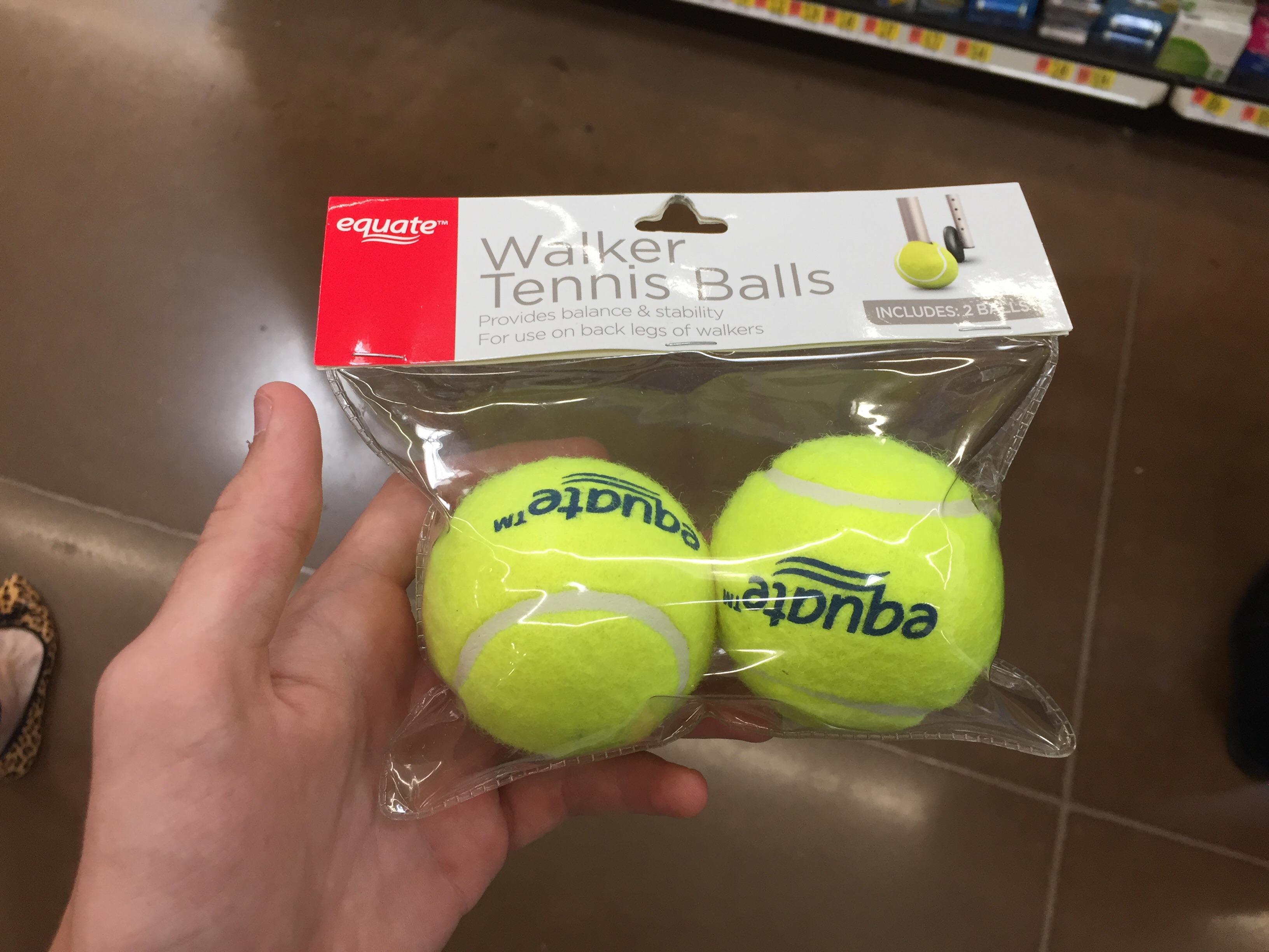 They sell tennis balls with slits in them specifically for use on