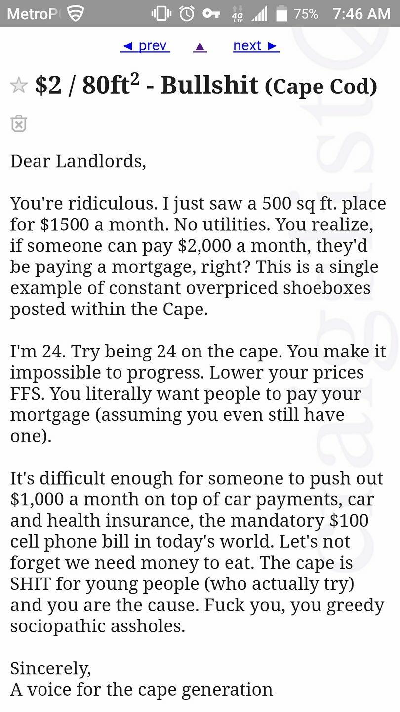 The rent is too DAMN HIGH r/BeggingChoosers