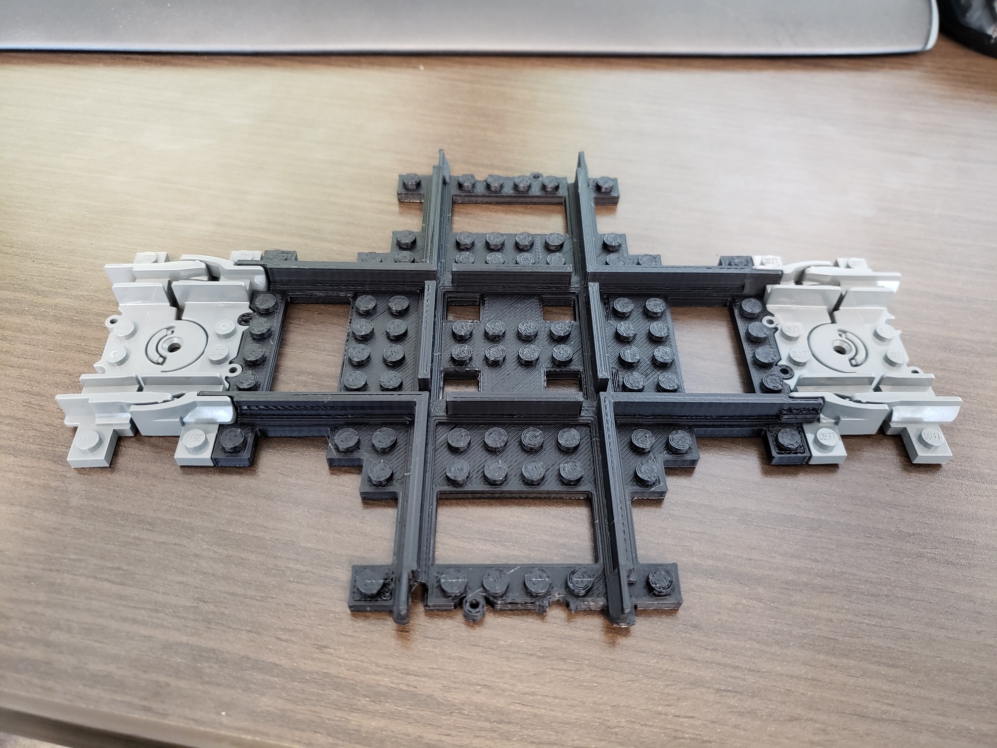 3d printed a Lego train cross track r/lego