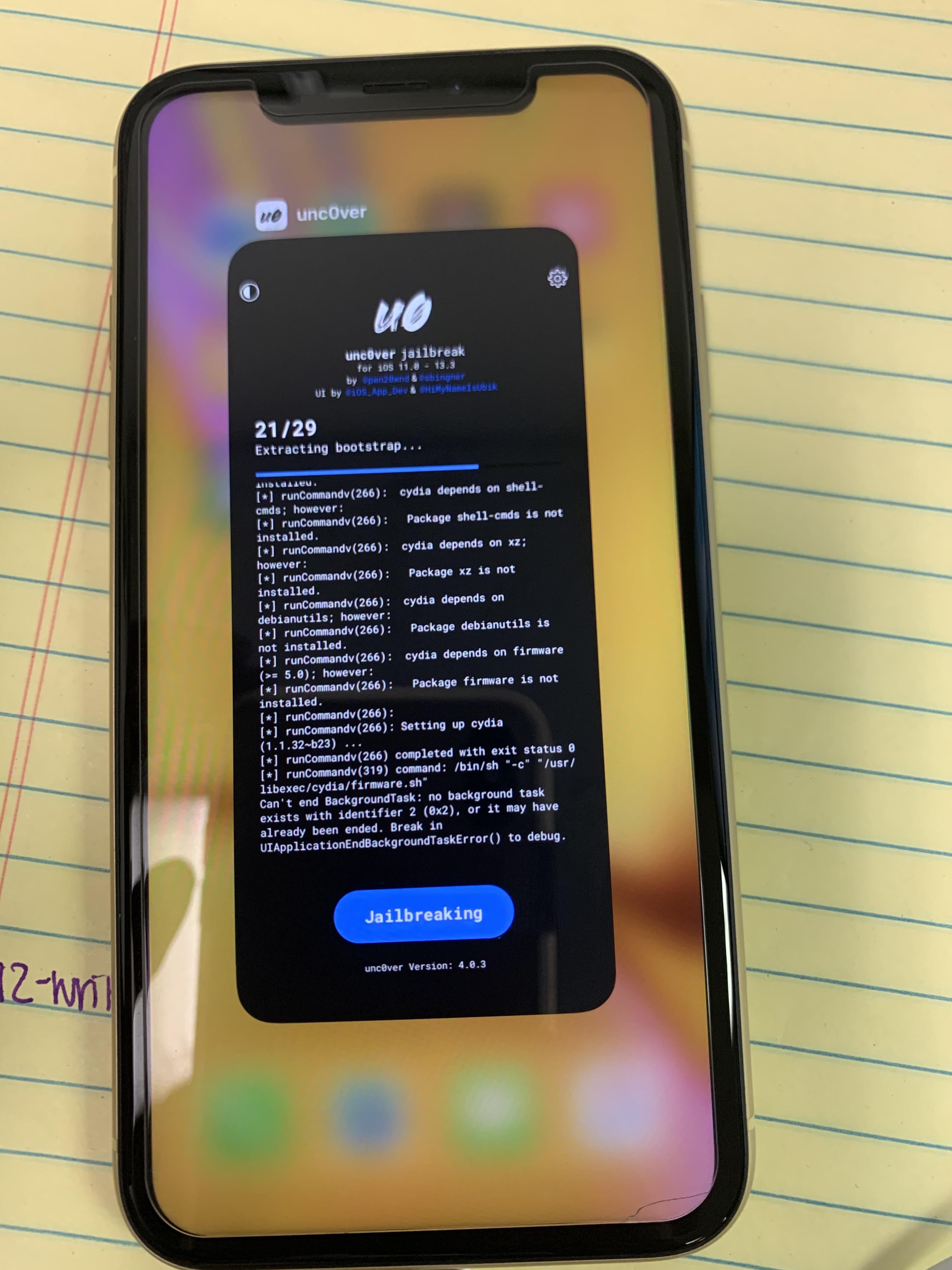 [question] iPhone XR iOS 13.2.3 trying to Jailbreak with