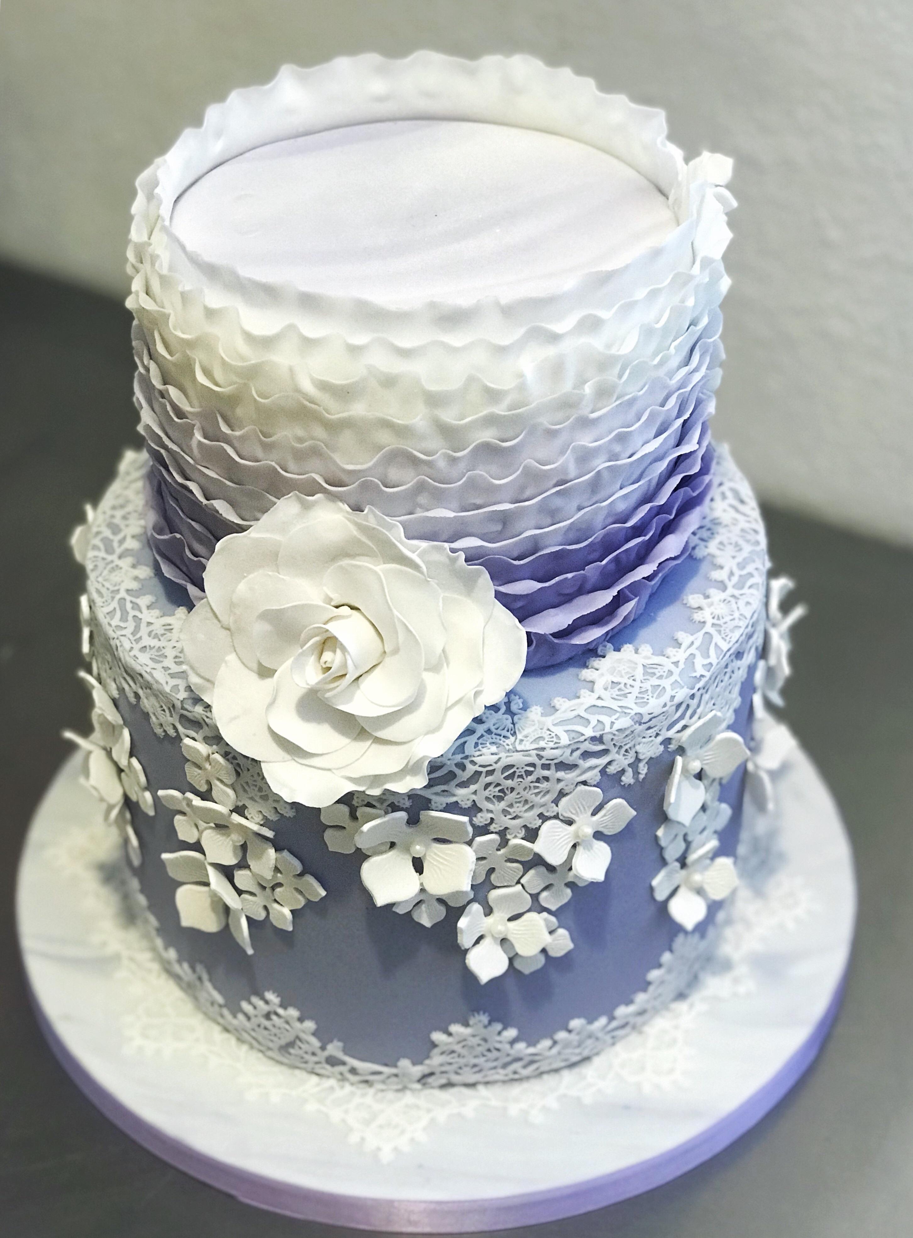 Wedding Cake Lavender Flowers Wiki Cakes