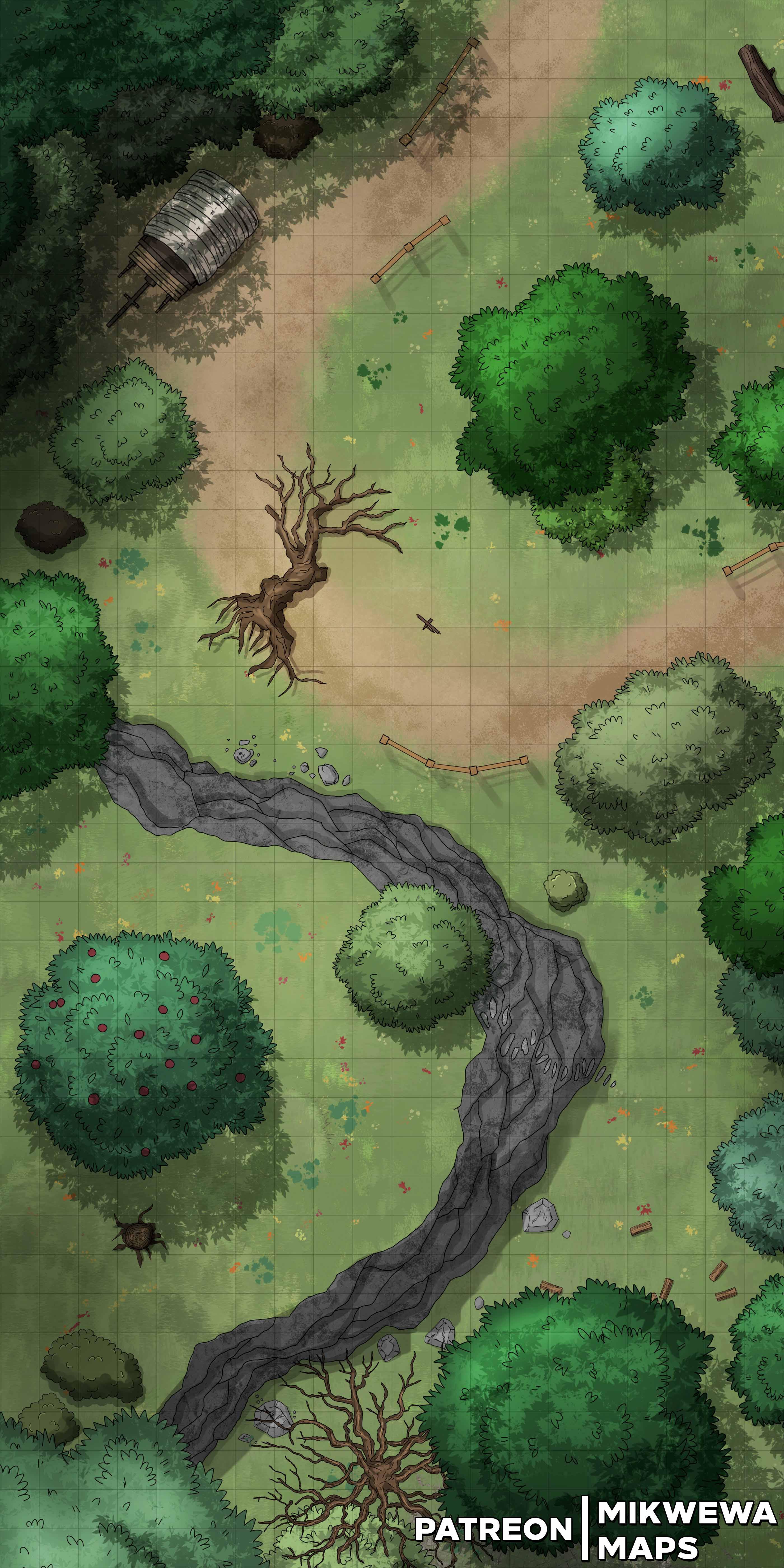 A small plateau overlooking the forest trail, aka the perfect ambush