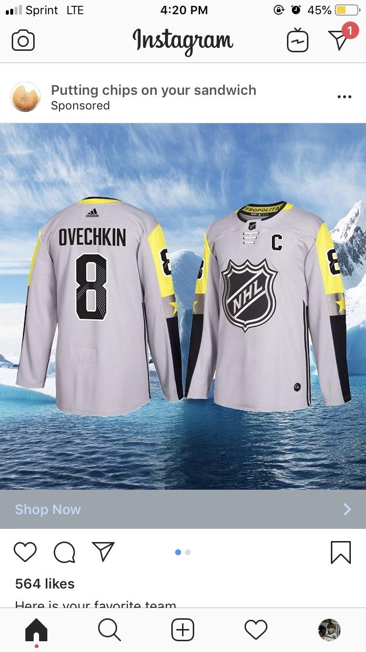 Fake jerseys are now popping up in Instagram ads. Made sure to report