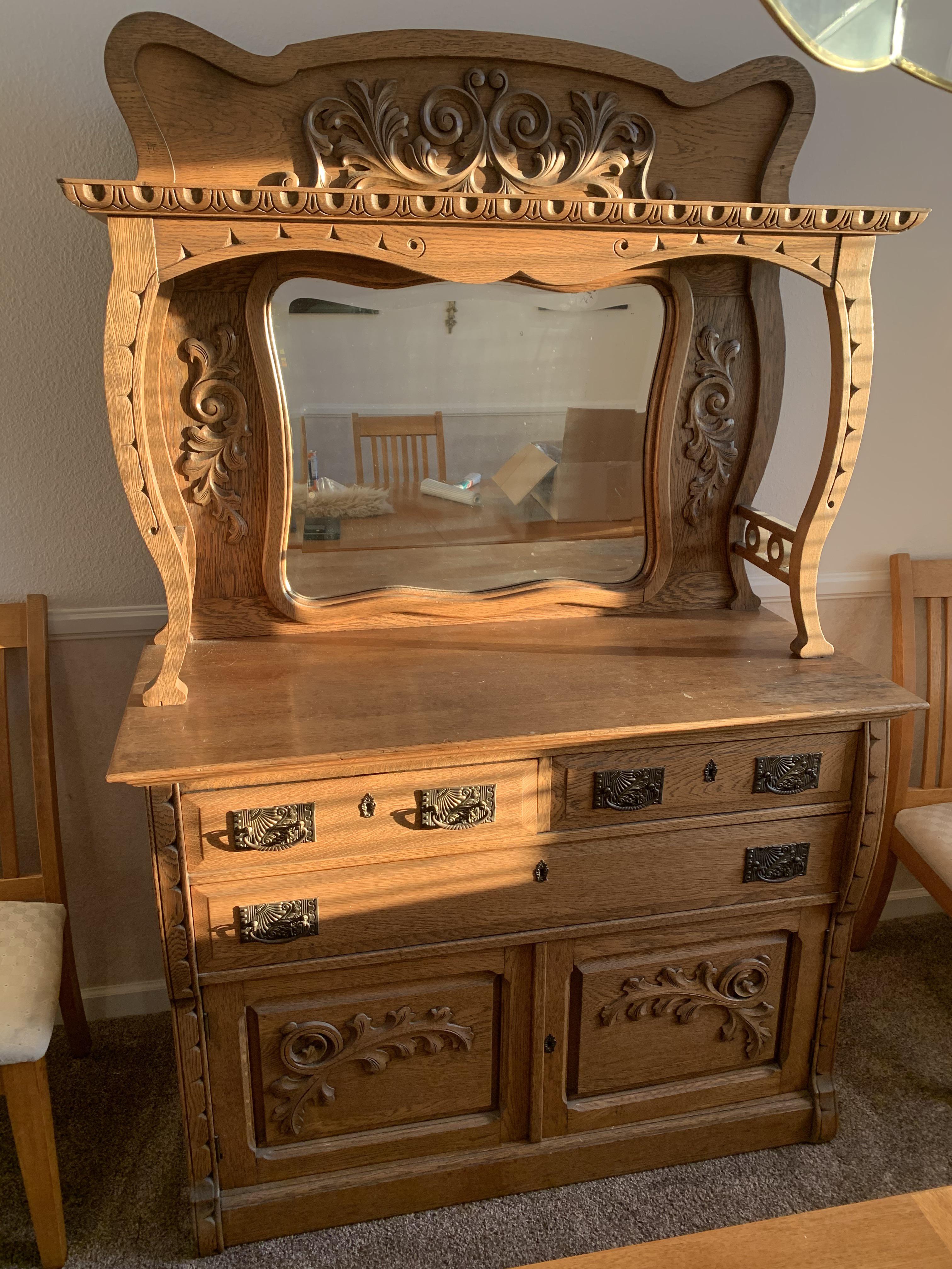 Hutch made by James Cook furniture and Undertaking, Paris IL in the