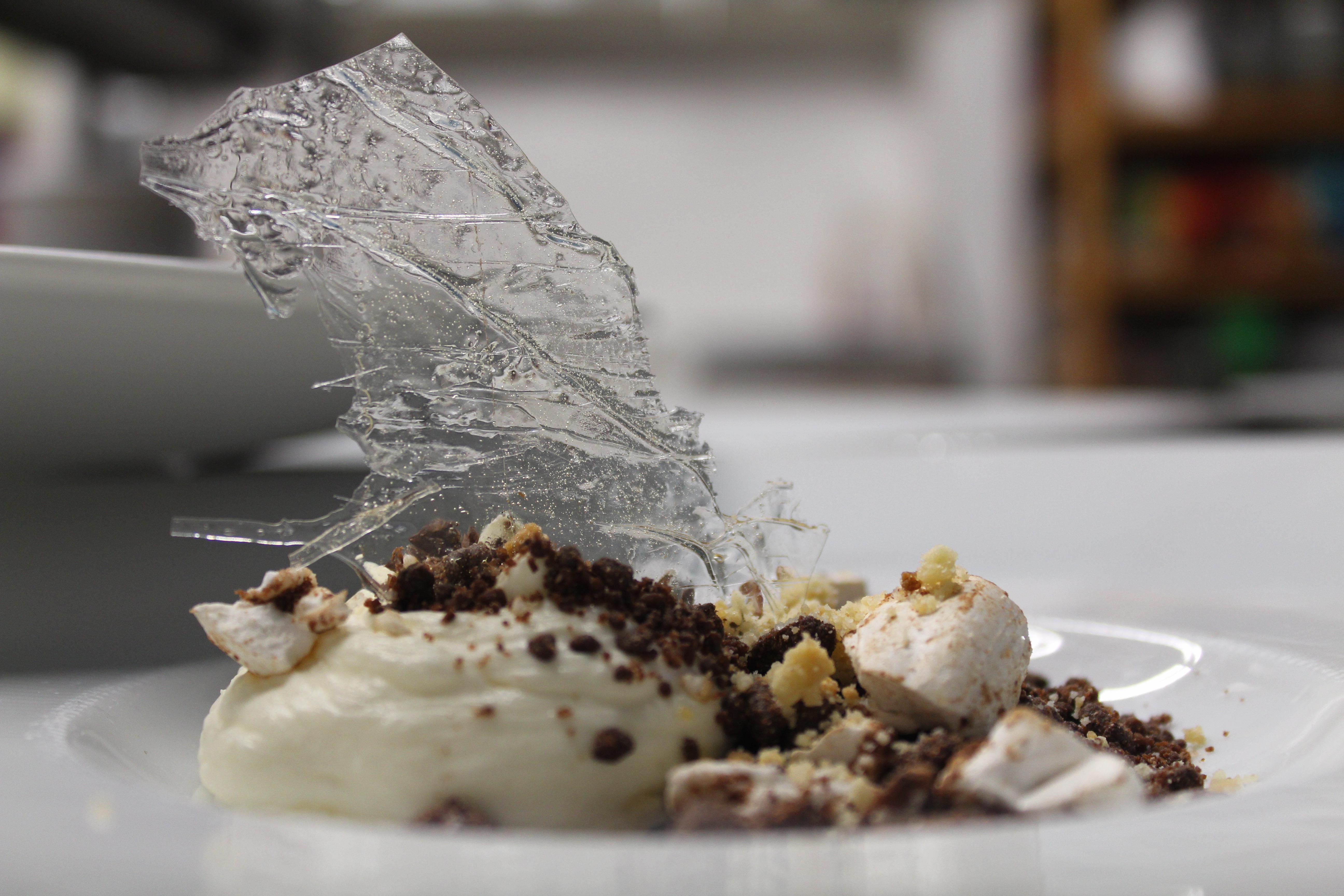 Burnt white chocolate cheesecake, a dish from a private dinner party I