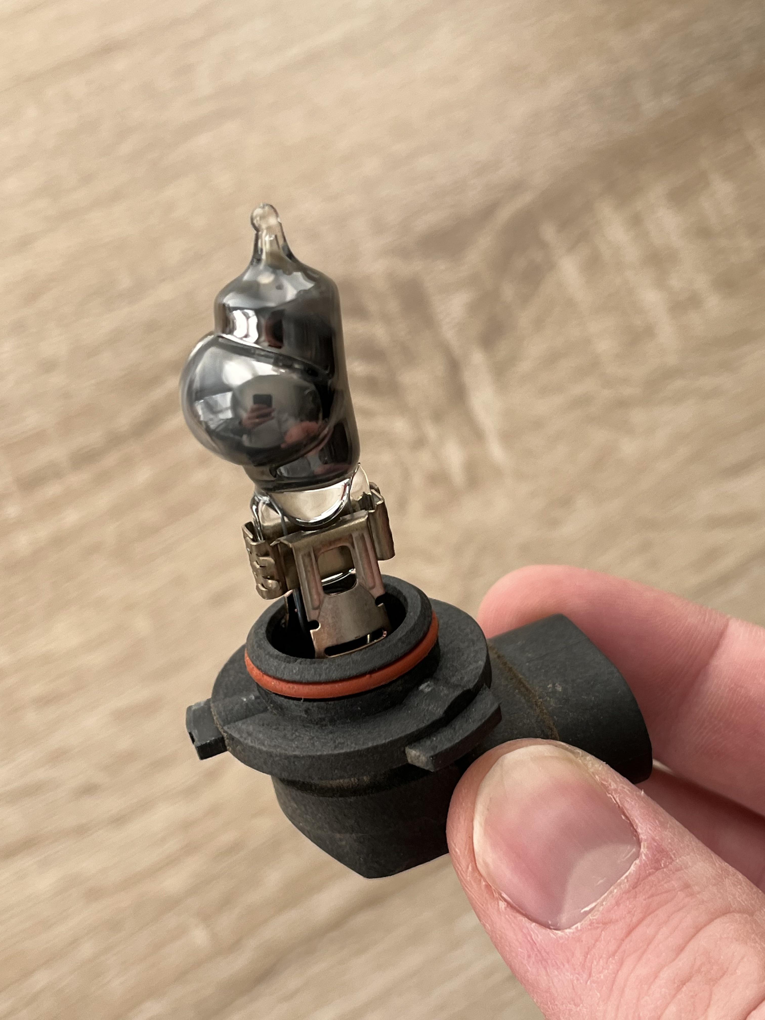 This is what happens if you touch a halogen headlight bulb r