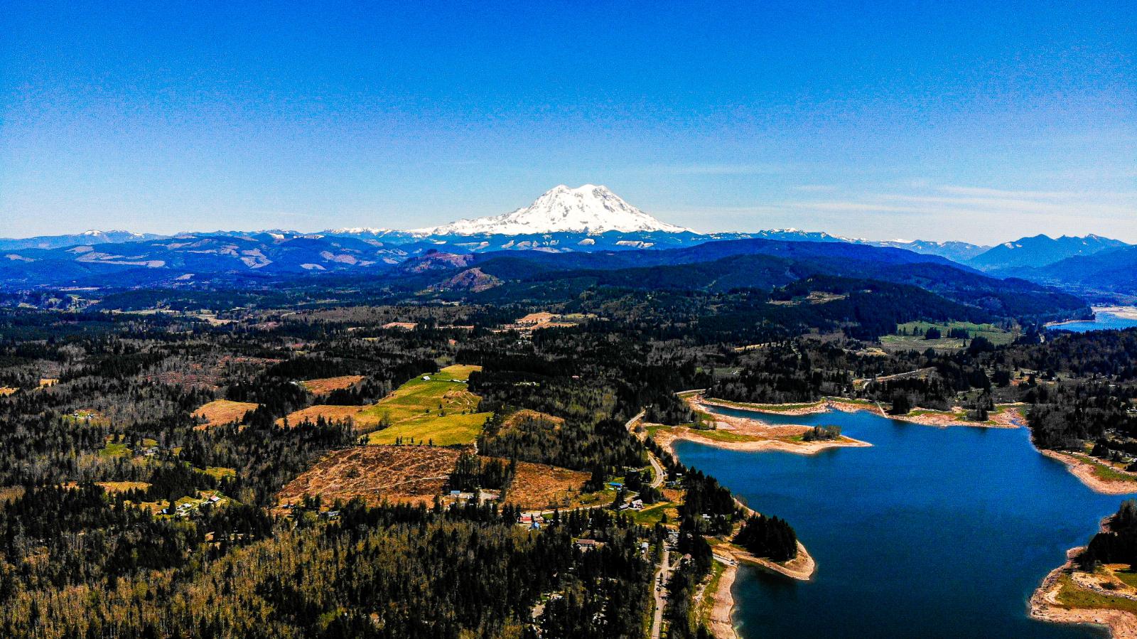 Mt. Rainier and Alder Lake Washington