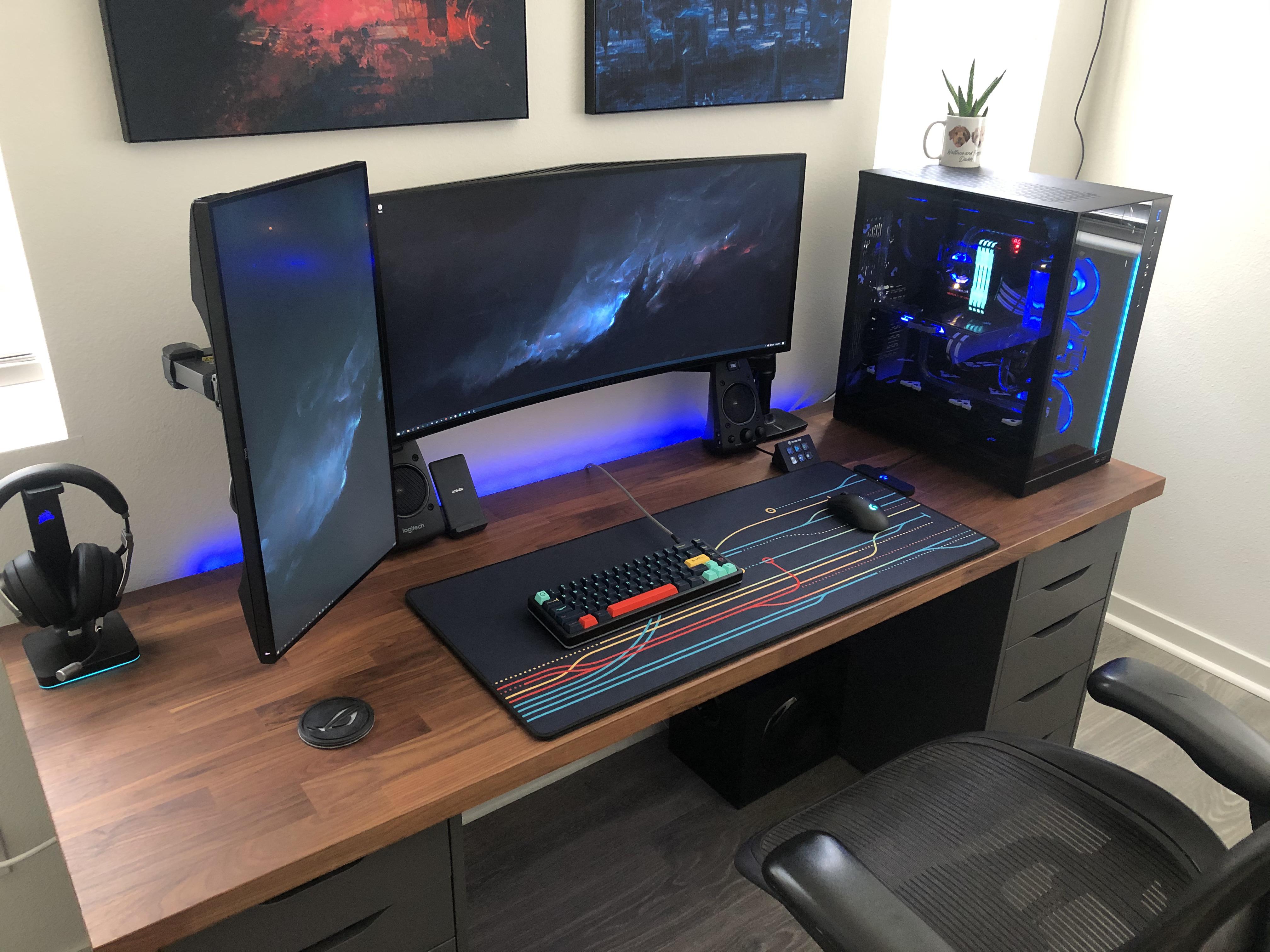 Ikea Karlby Desk Setup for Gaming