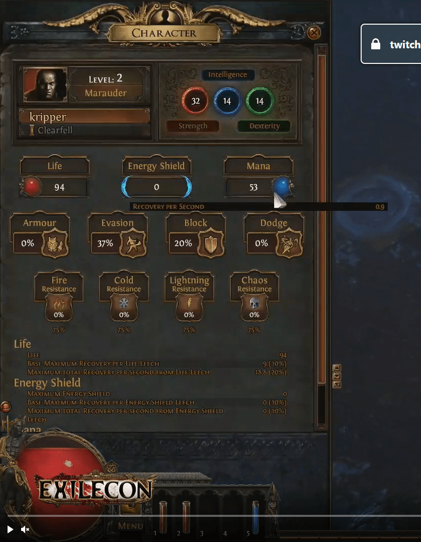 POE 2 Character stat sheet r/pathofexile