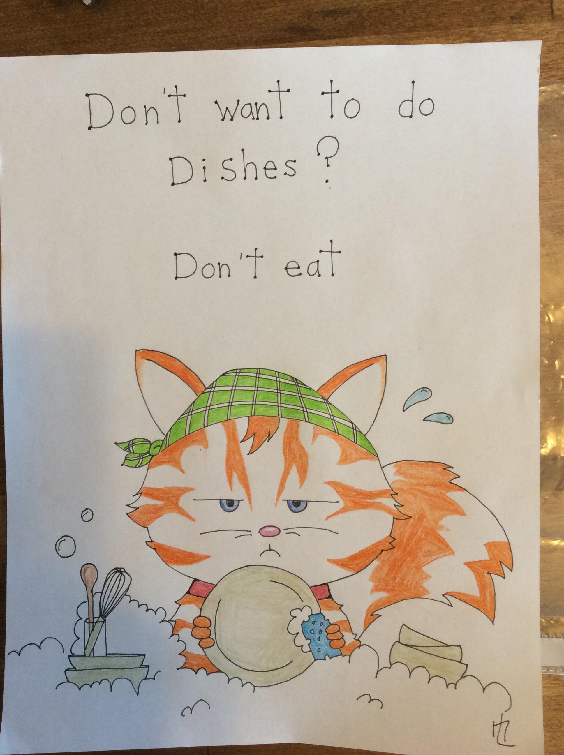 Our dishwasher is broken so I made a sign for our family of 6 ! r/funny