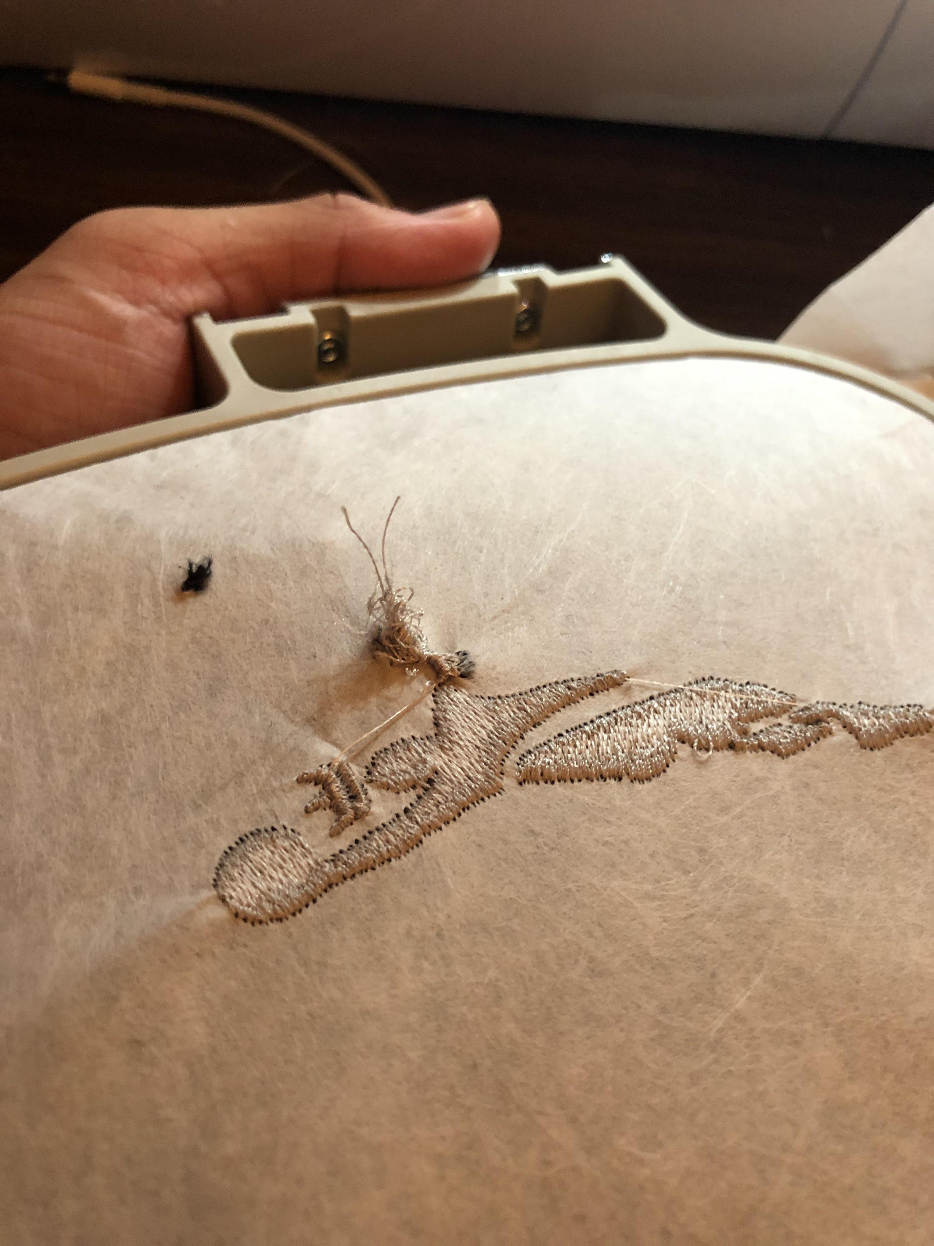 Hi! Would anyone be able to tell me why my thread bunches up underneath