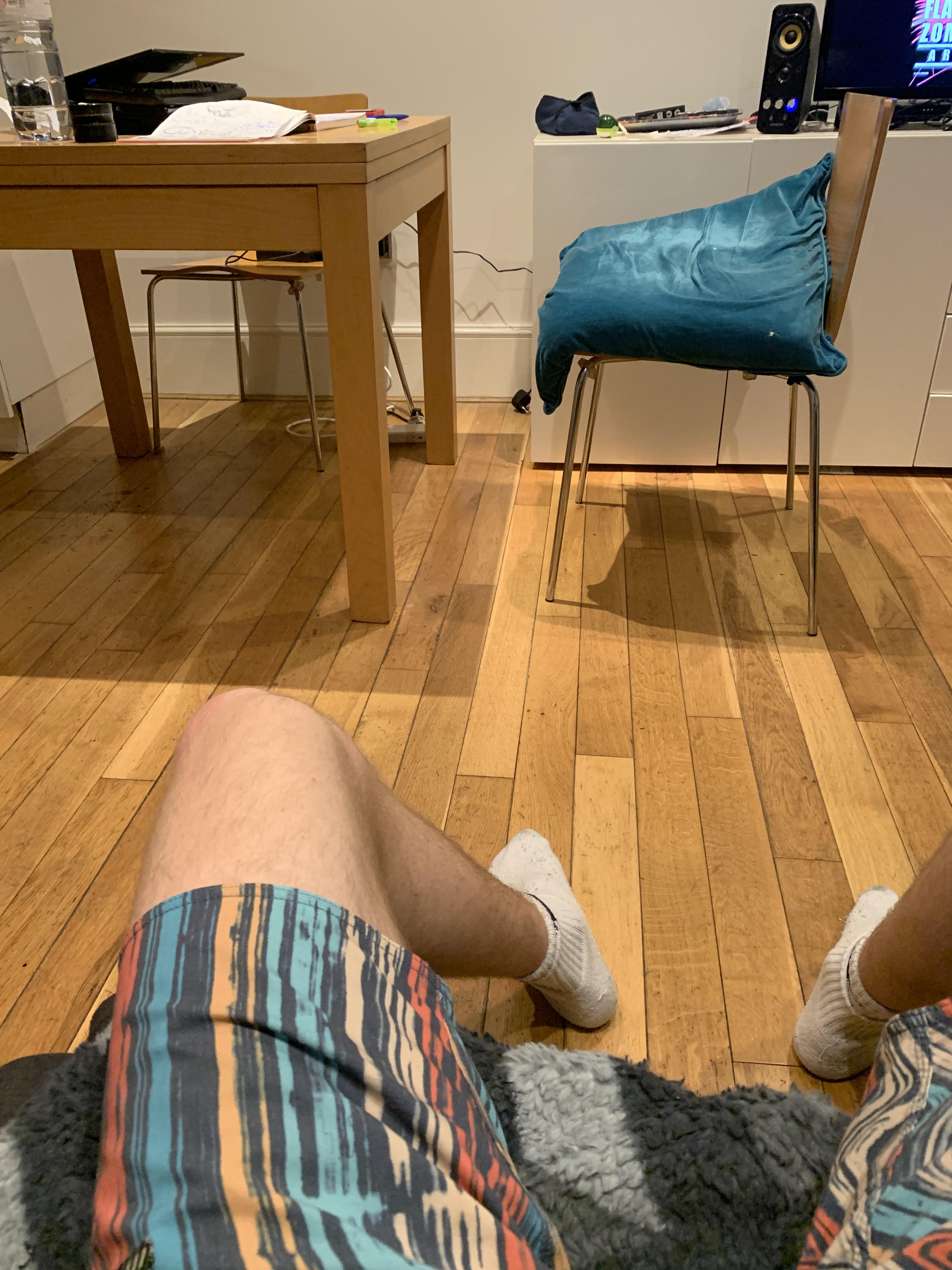 How do you draw sitting on a sofa (equipment etc)? I am too tall so it hurts my back when I sit