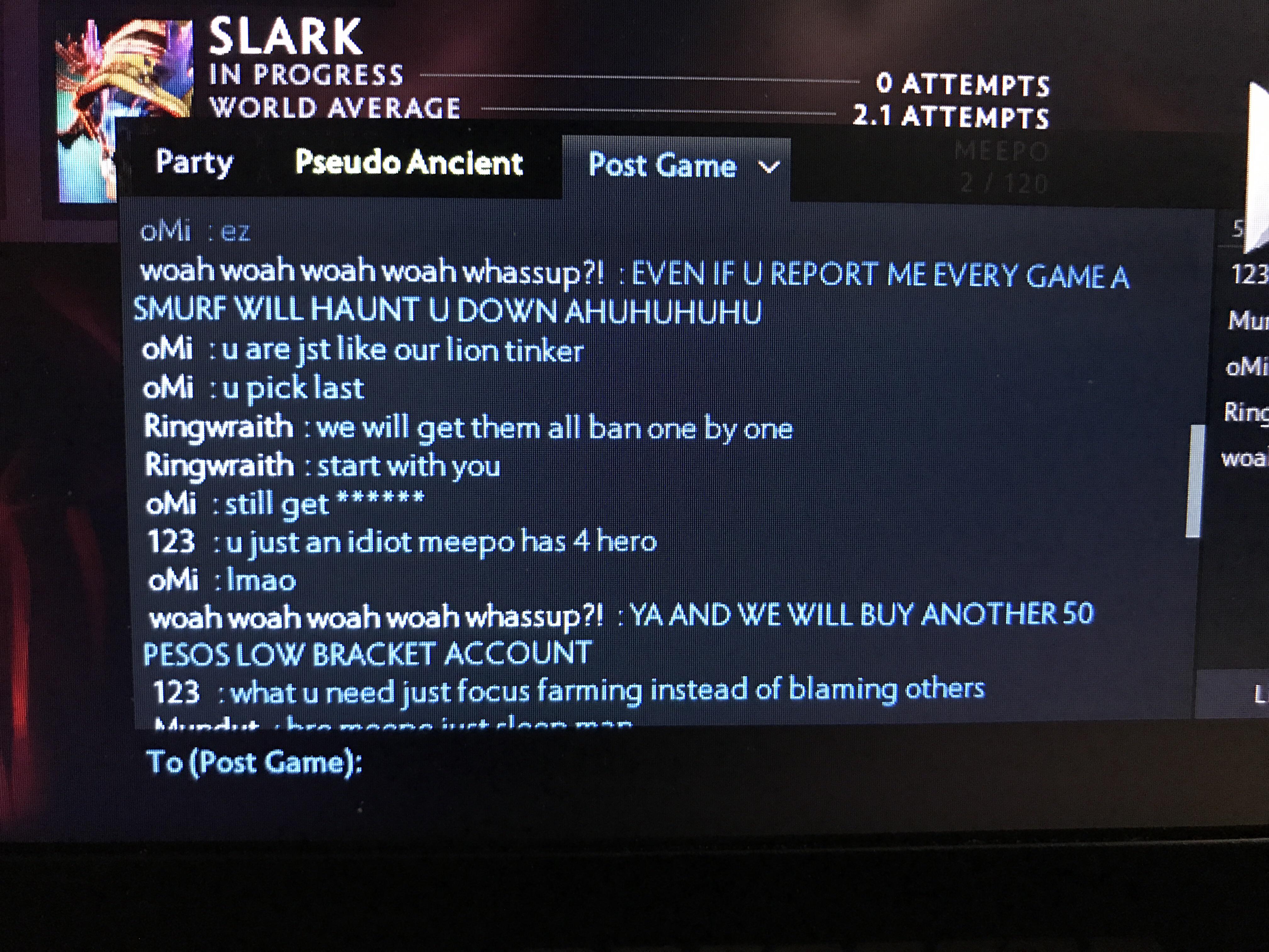 Smurfs ruining every game... please get them ban already r/DotA2