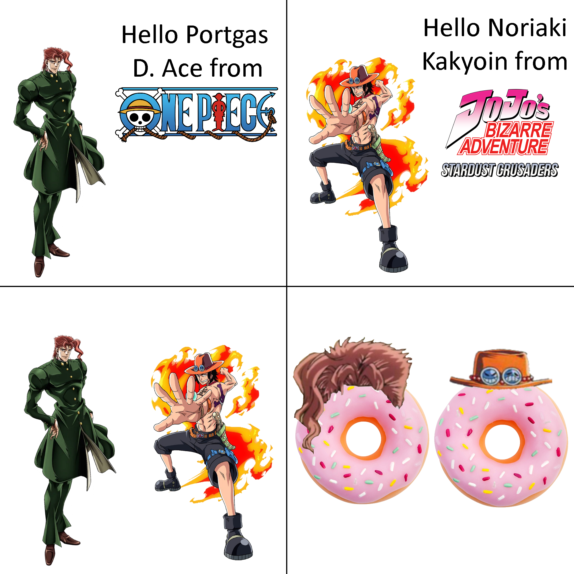Hope you guys can appreciate this One Piece x JoJo crossover meme r