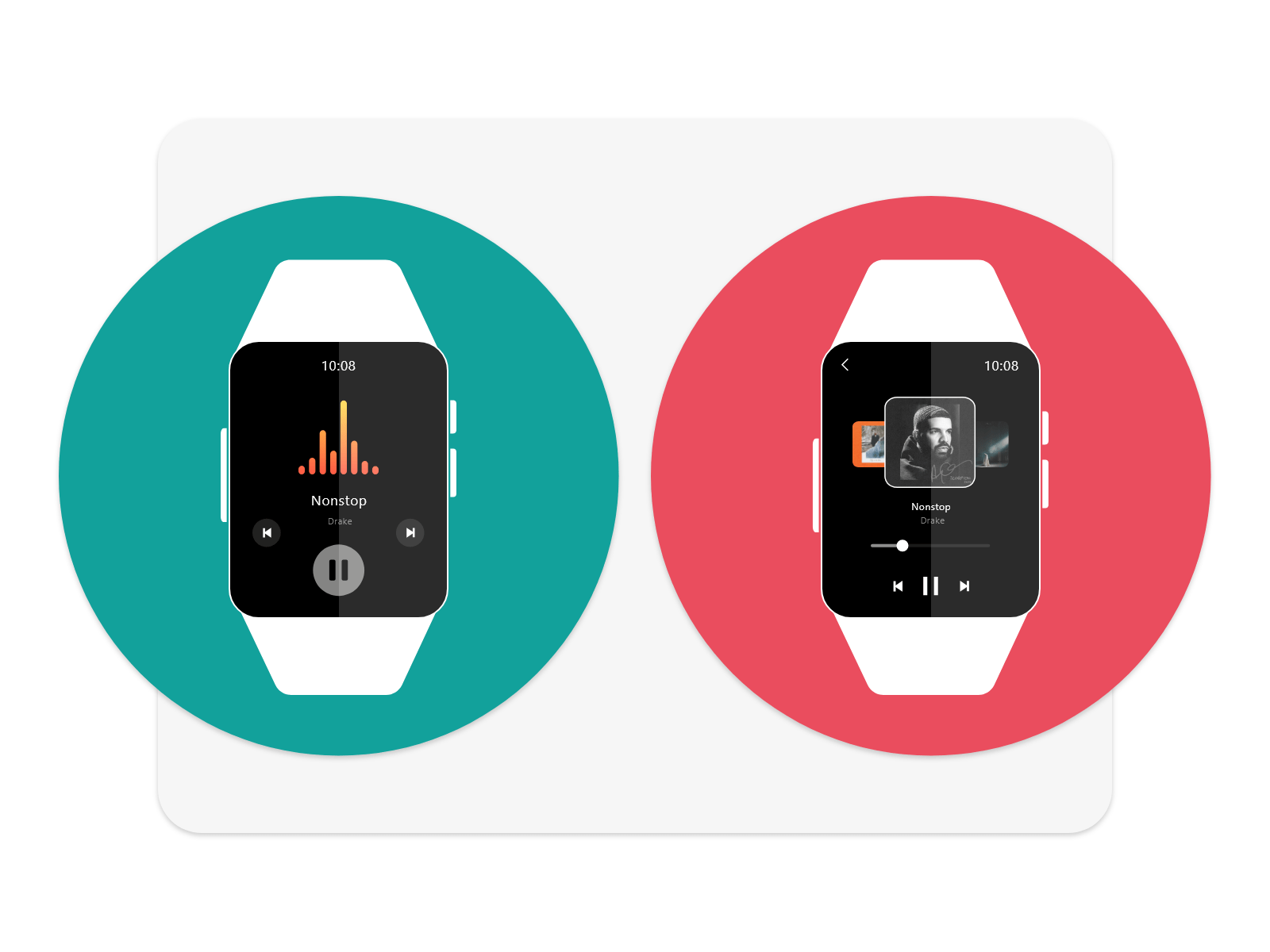 [FEEDBACK] Music Player design for Smartwatch r/UI_Design