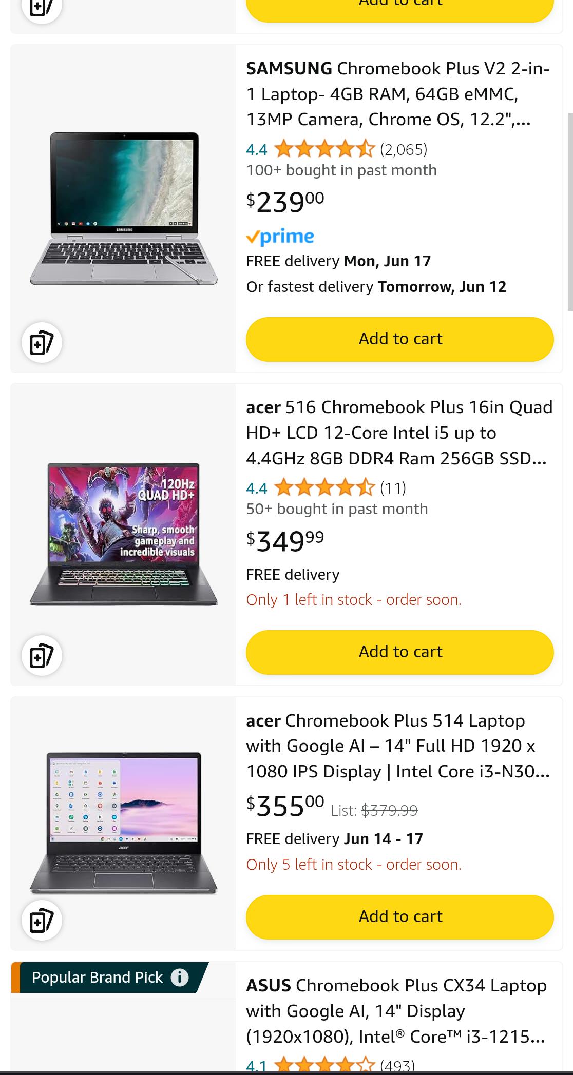 Amazon is selling fake Chromebook Plus laptops. These are underspecced