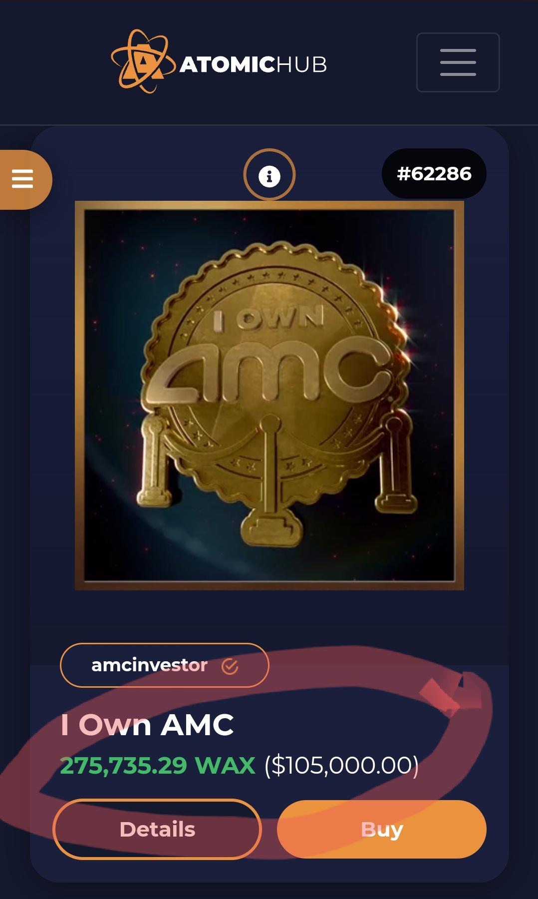 is this sale price for i own amc nft for real 😳 🤔 r/amcstock