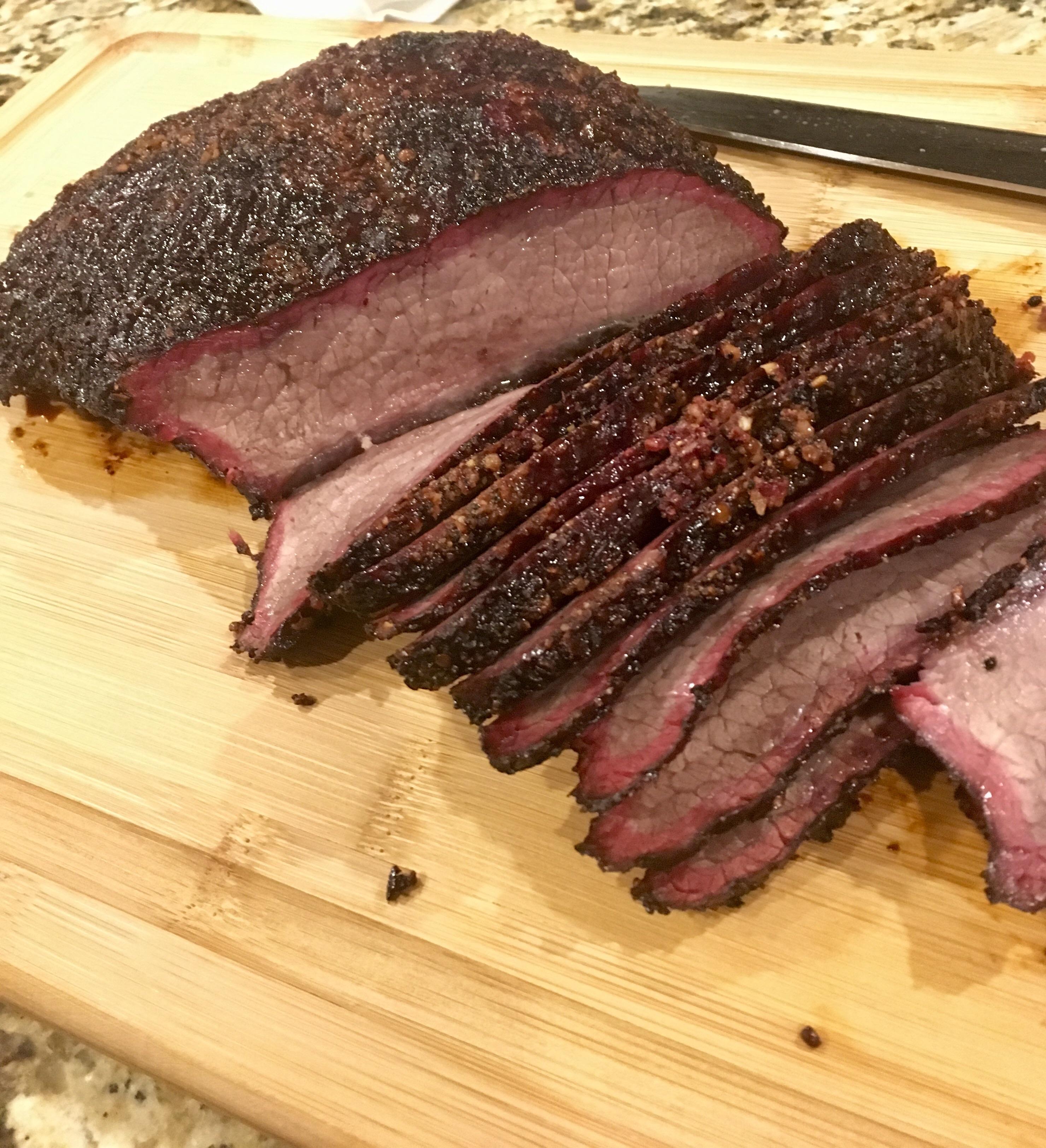 Beef brisket flat from Costco on my Traeger r/ketorecipes