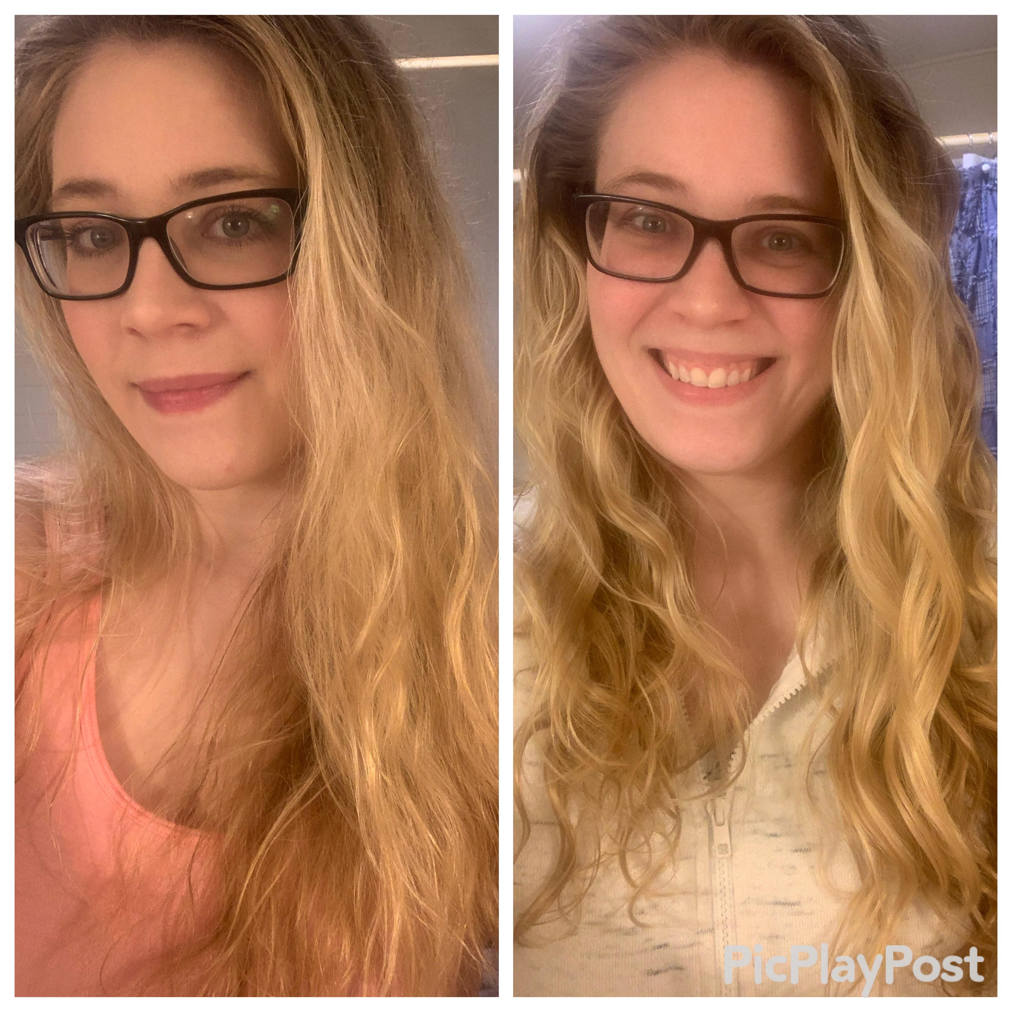 First day of the curly girl method! So happy with the results already