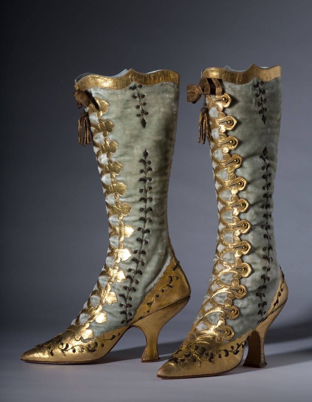 Victorian leather and velvet boots, 1890 (1080x1392) r/ArtefactPorn