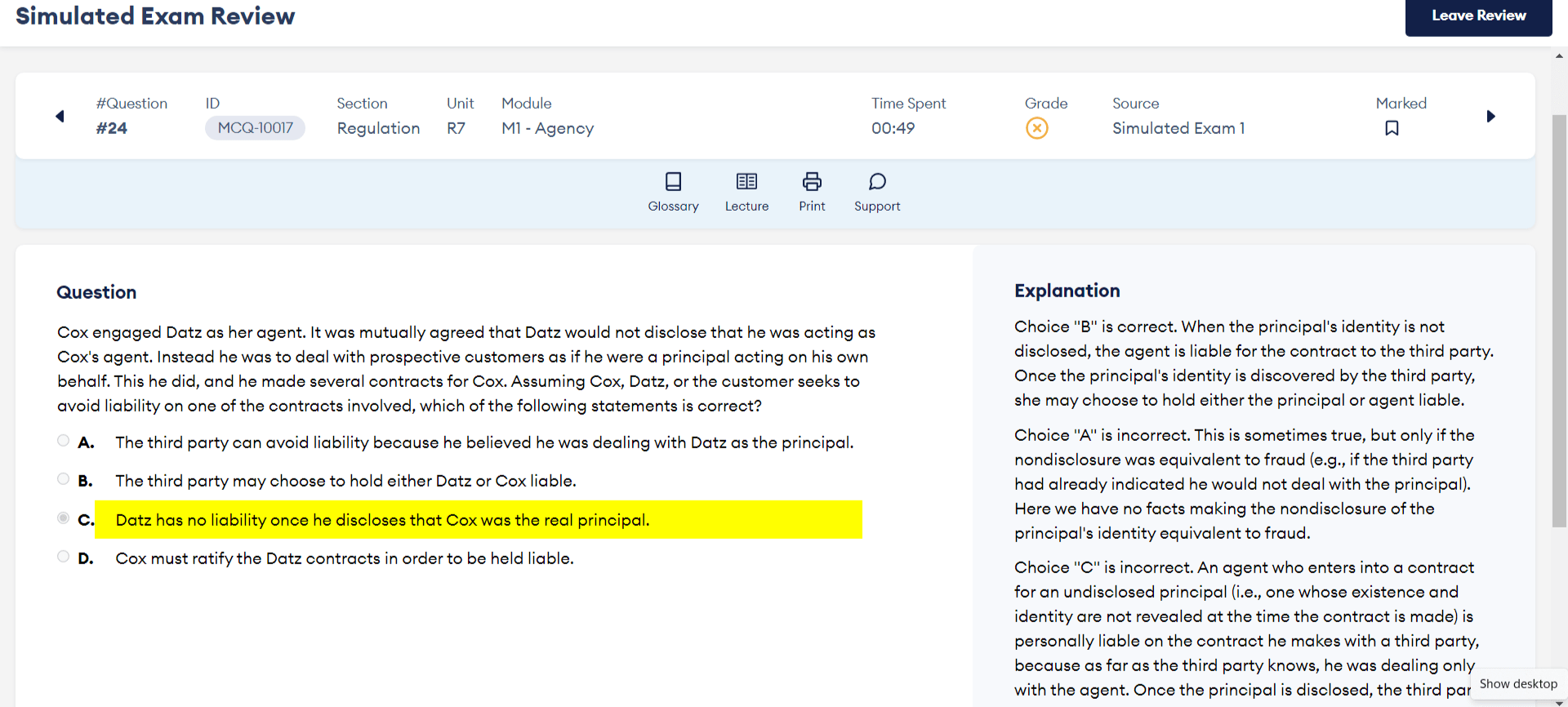 How was I supposed to infer that the principal's identity had been