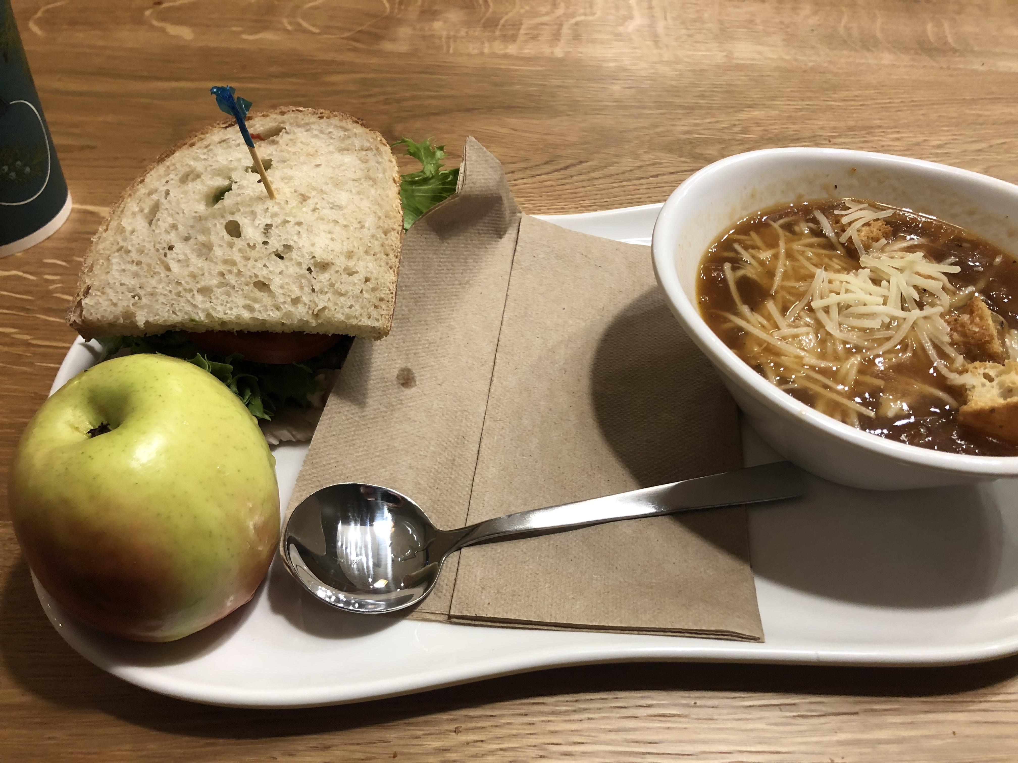 Surprising healthy lunch at Panera! 1/2 turkey and avocado BLT sandwich