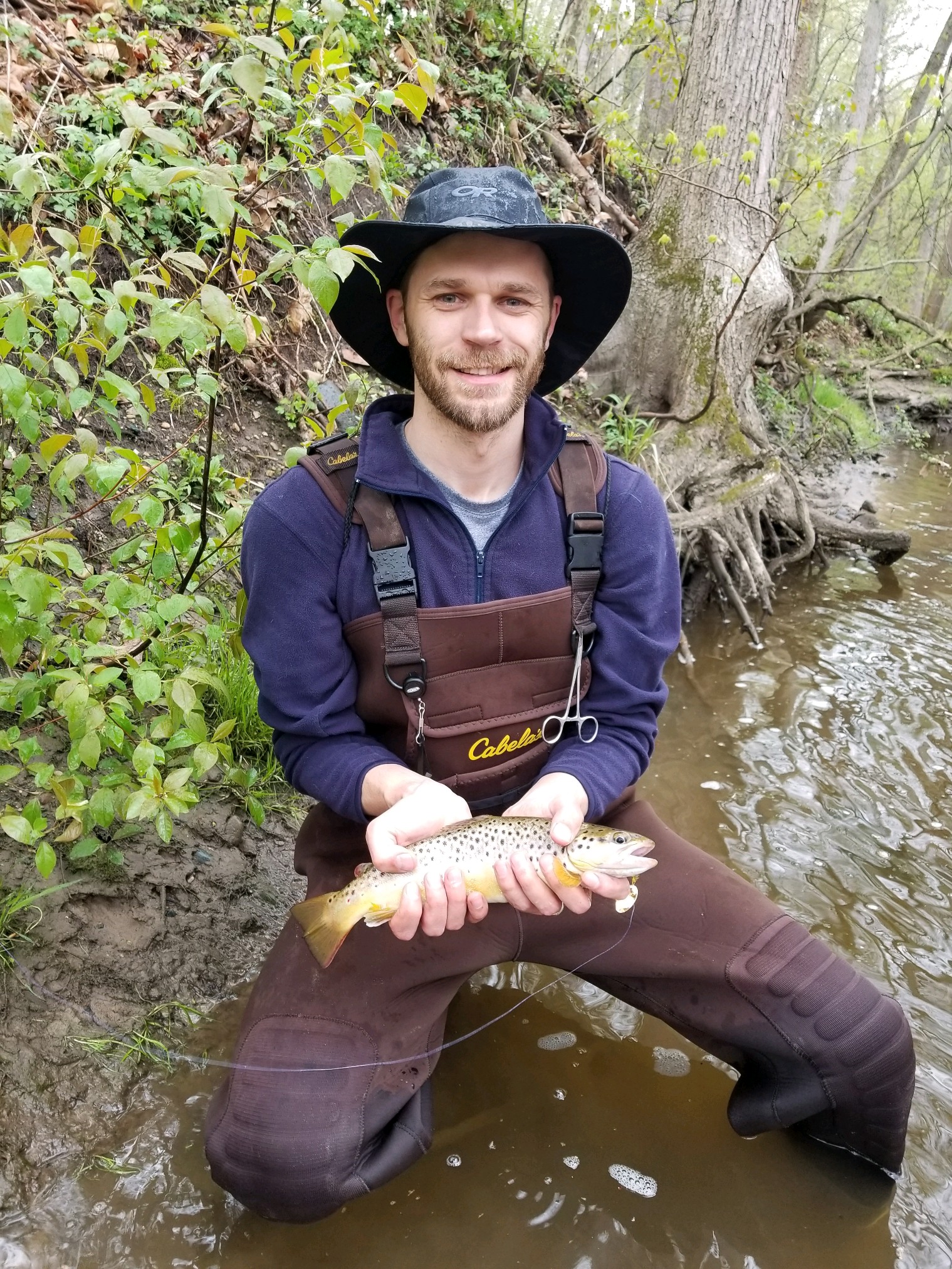 West Michigan brown trout on a rainy day r/Fishing