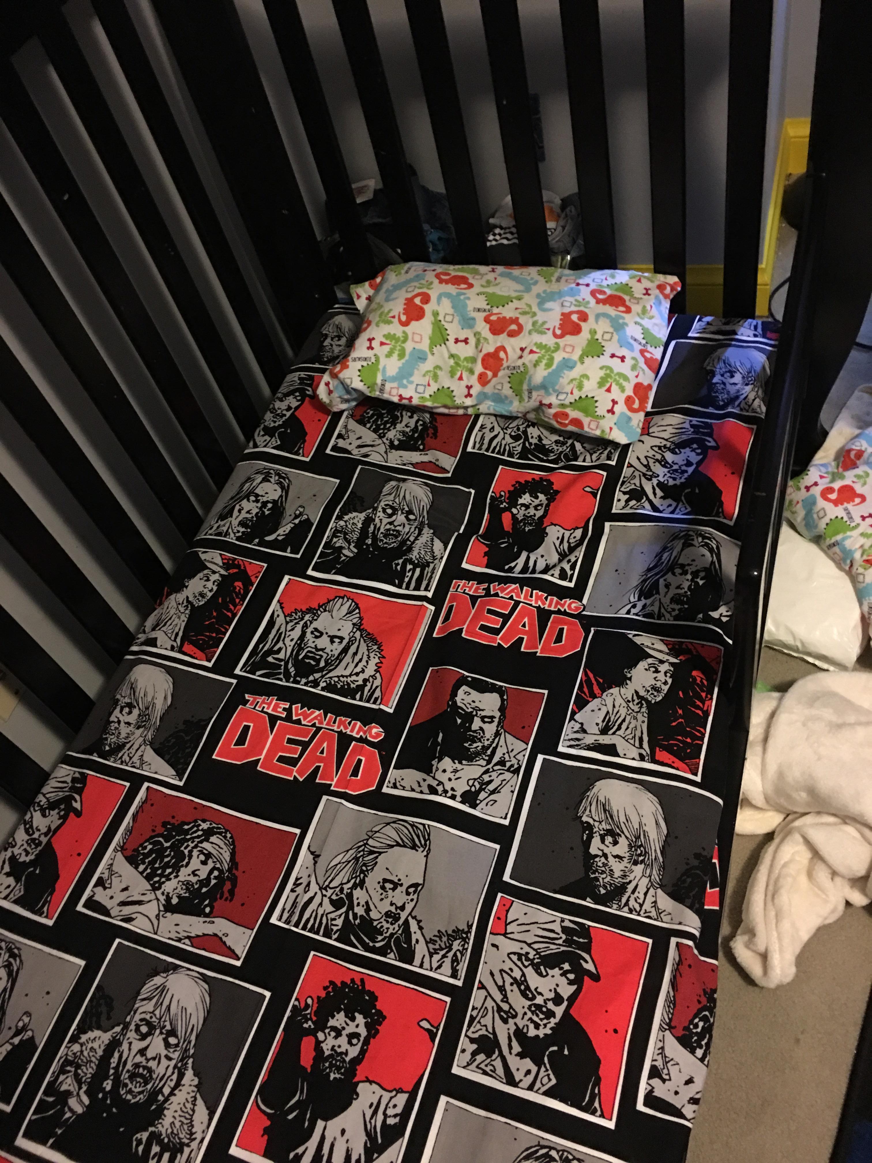 My 3 yr old is obsessed with zombies. So like any irresponsible parent