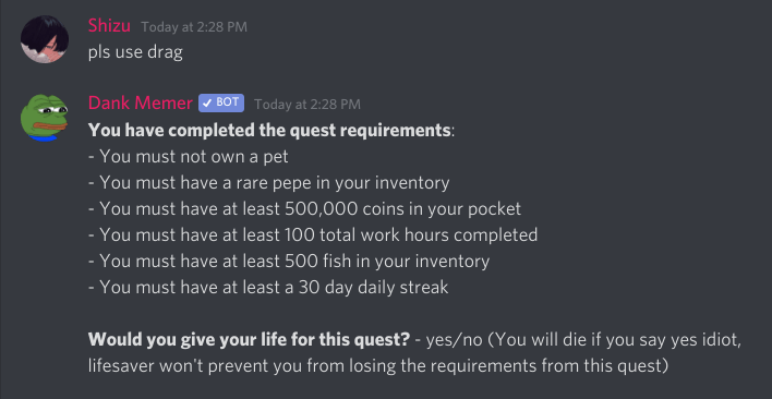 Requirements For Dragon Pet Dank Memer RTELEY