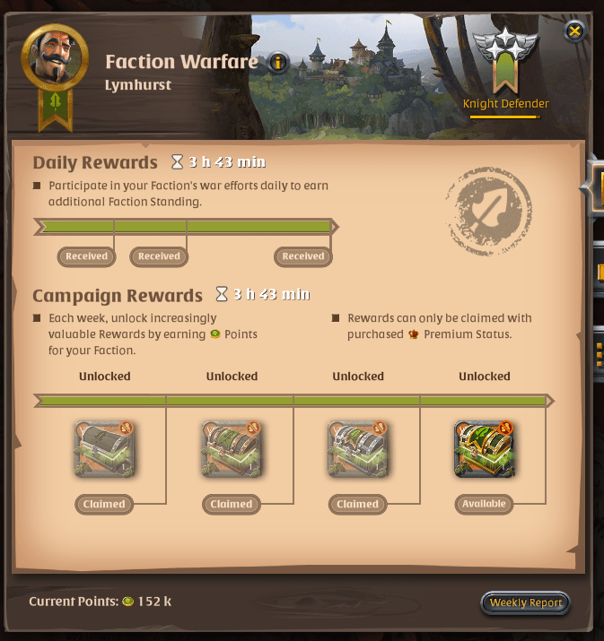 Faction reward chest bug (chest doesn't have a "claim" button and only