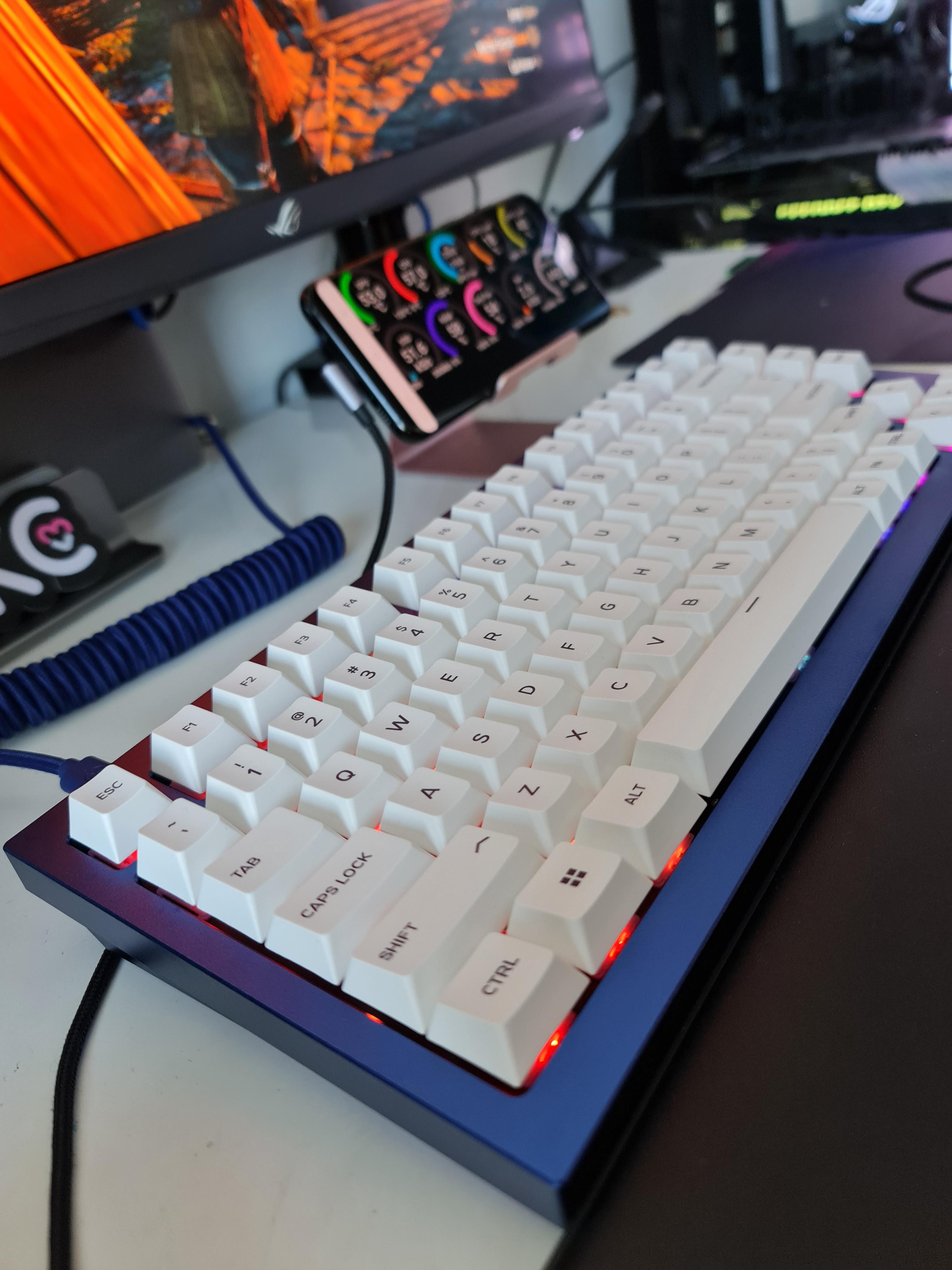 First custom keeb. Keychron Q1, Banana Split switches, and PBT key caps