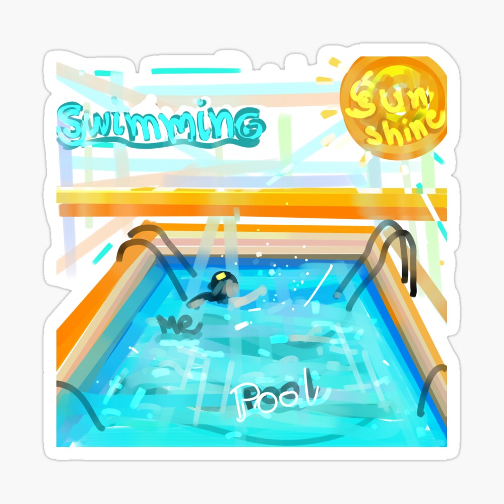 Redbubble Sticker, Swimming Pool r/sticker
