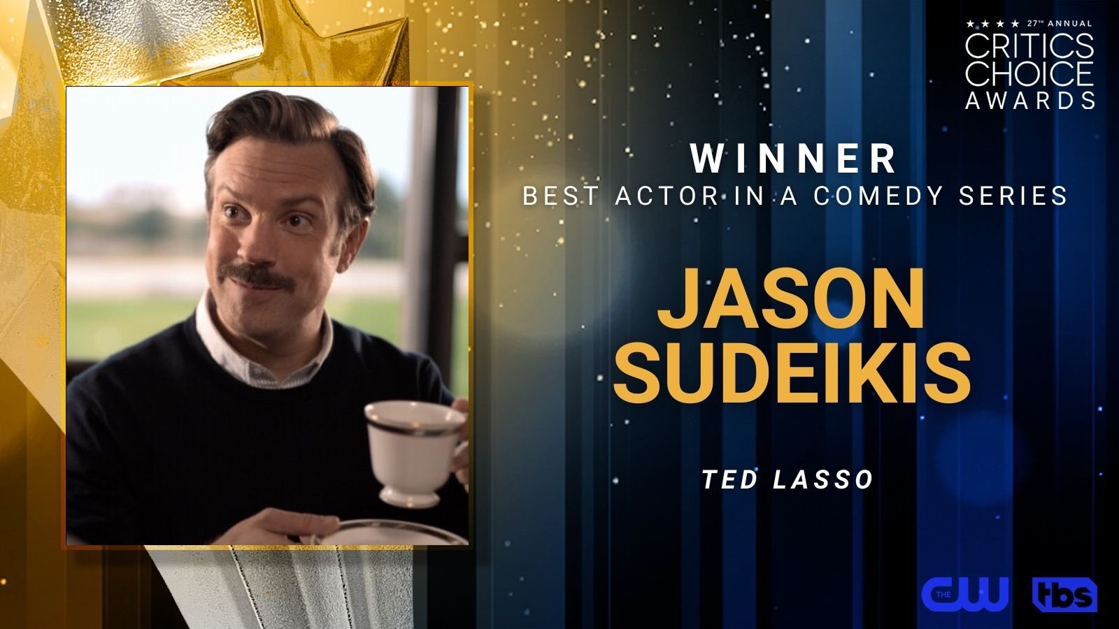 Jason Sudeikis wins Best Actor in a Comedy Series at the Critics Choice