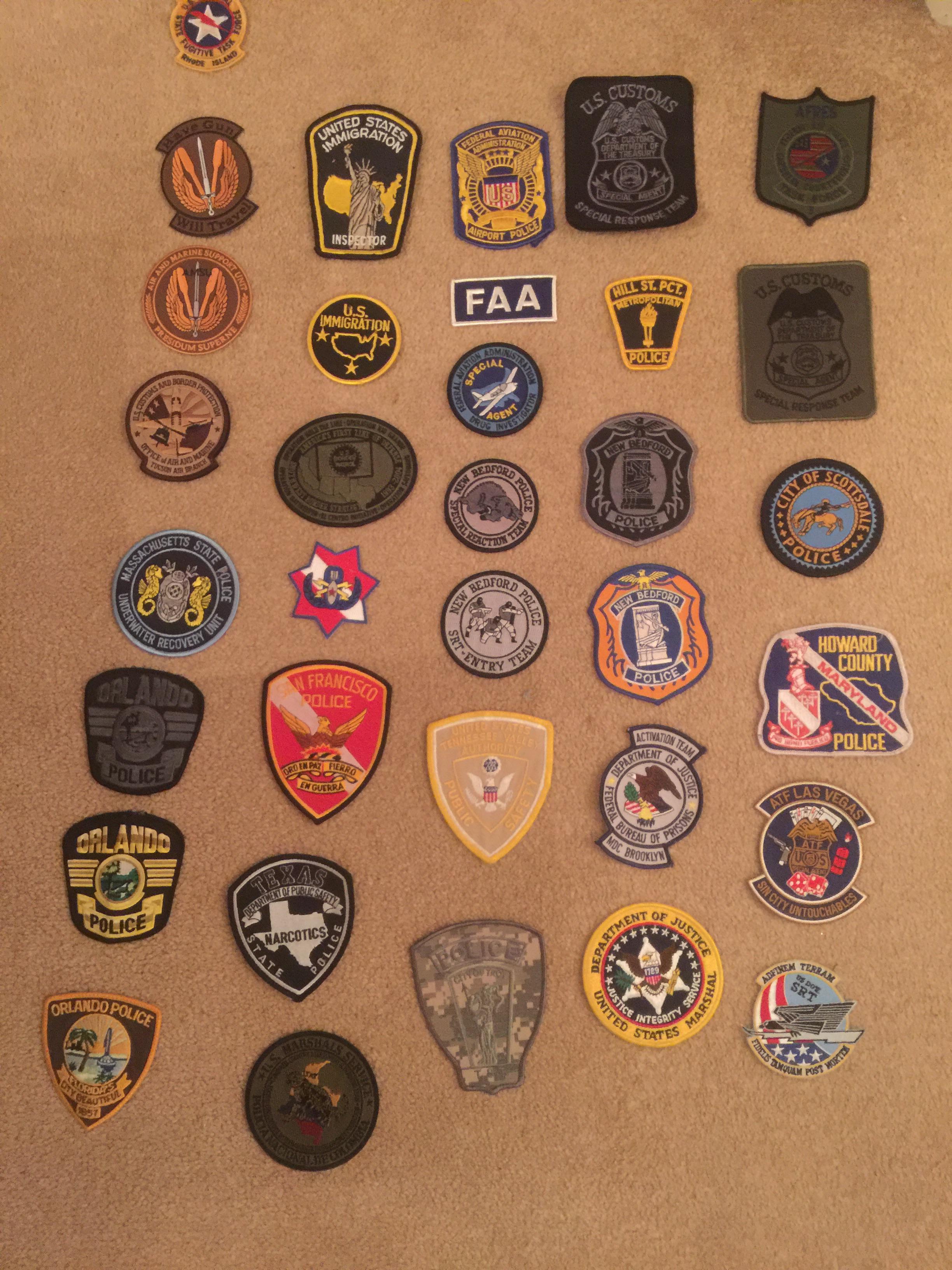 My much reduced US Law Enforcement patch collection. r/Patches