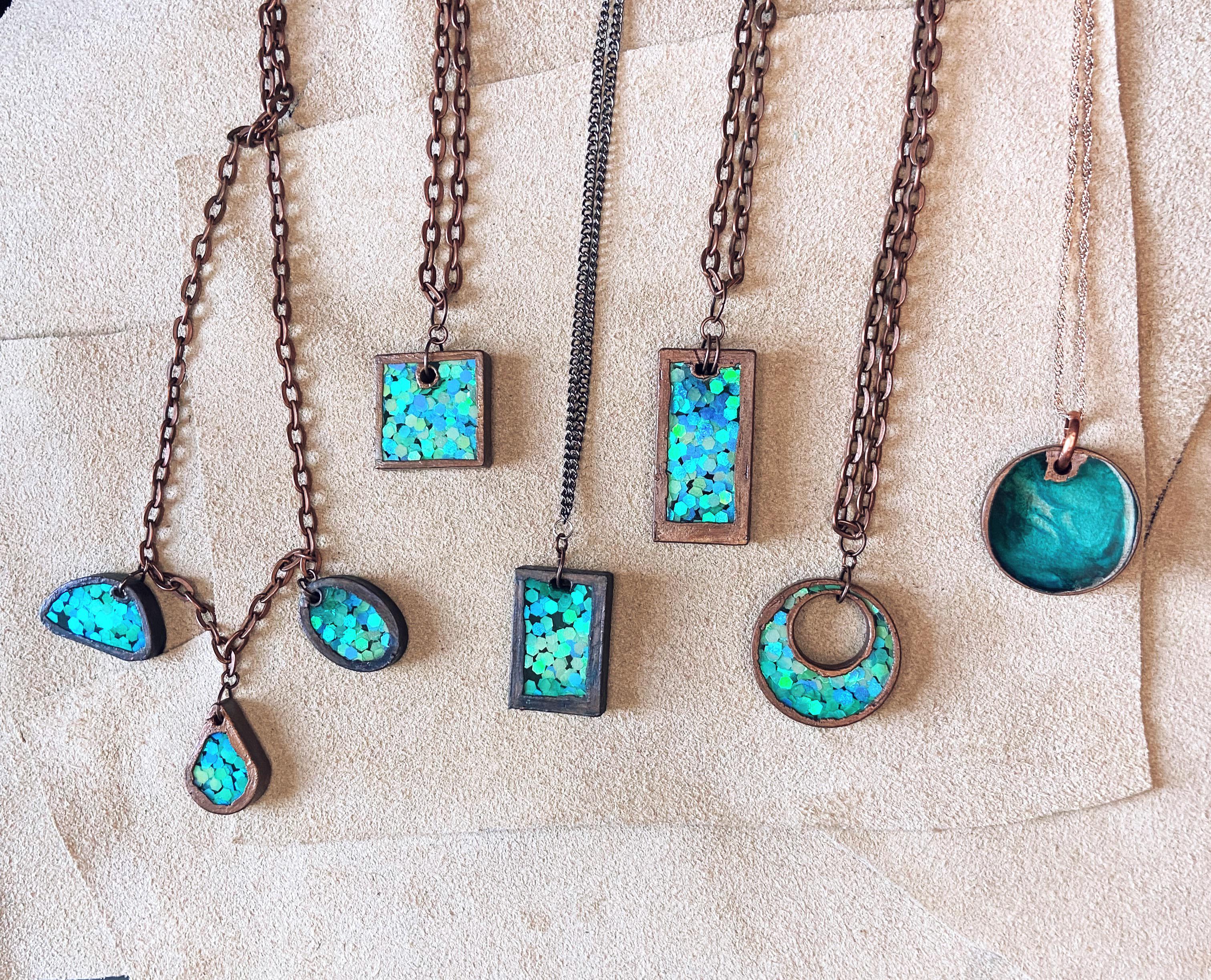 Electroformed Sparkle Resin Jewelry r/resin