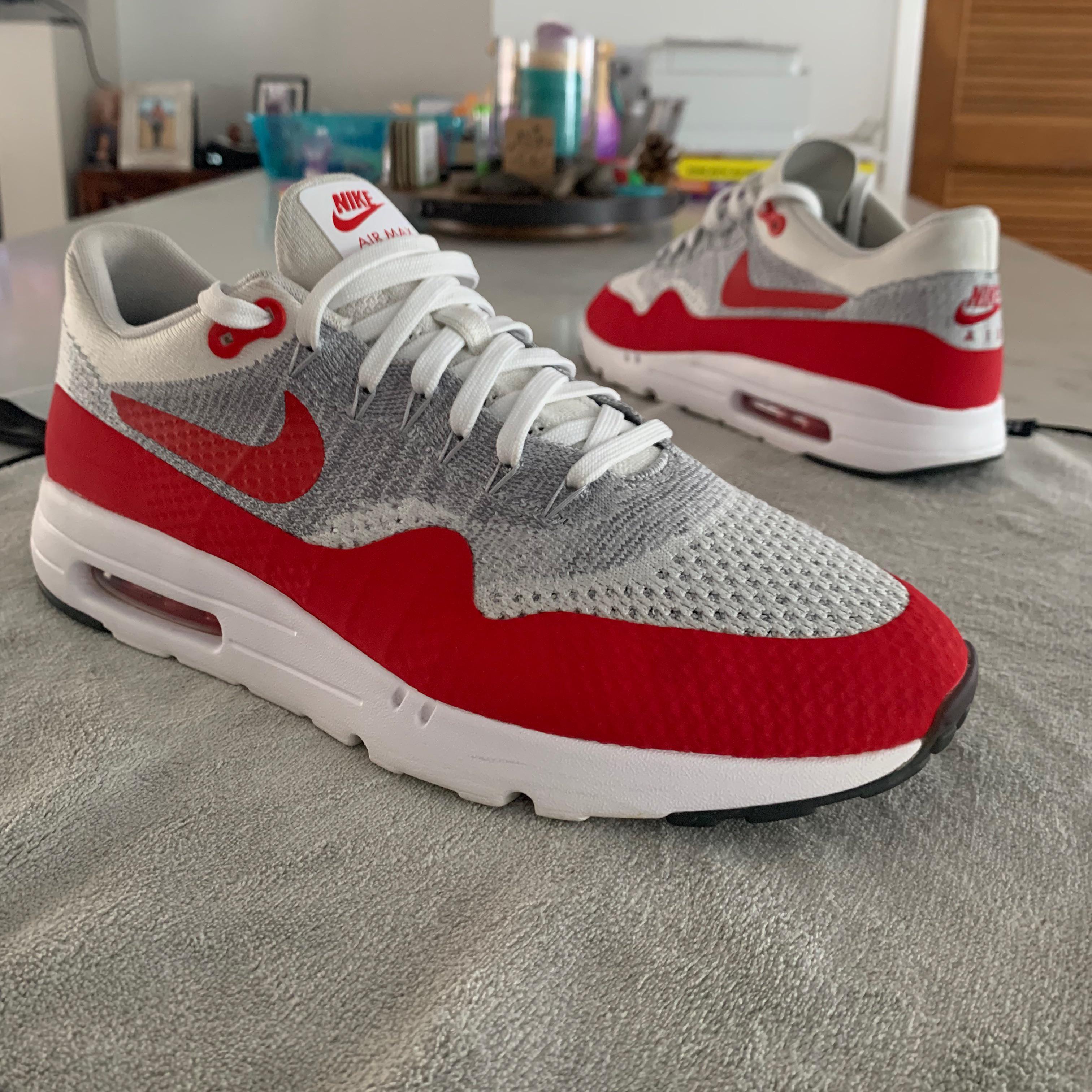 2016 Air Max 1 Flyknit OG Red r/Sneakers