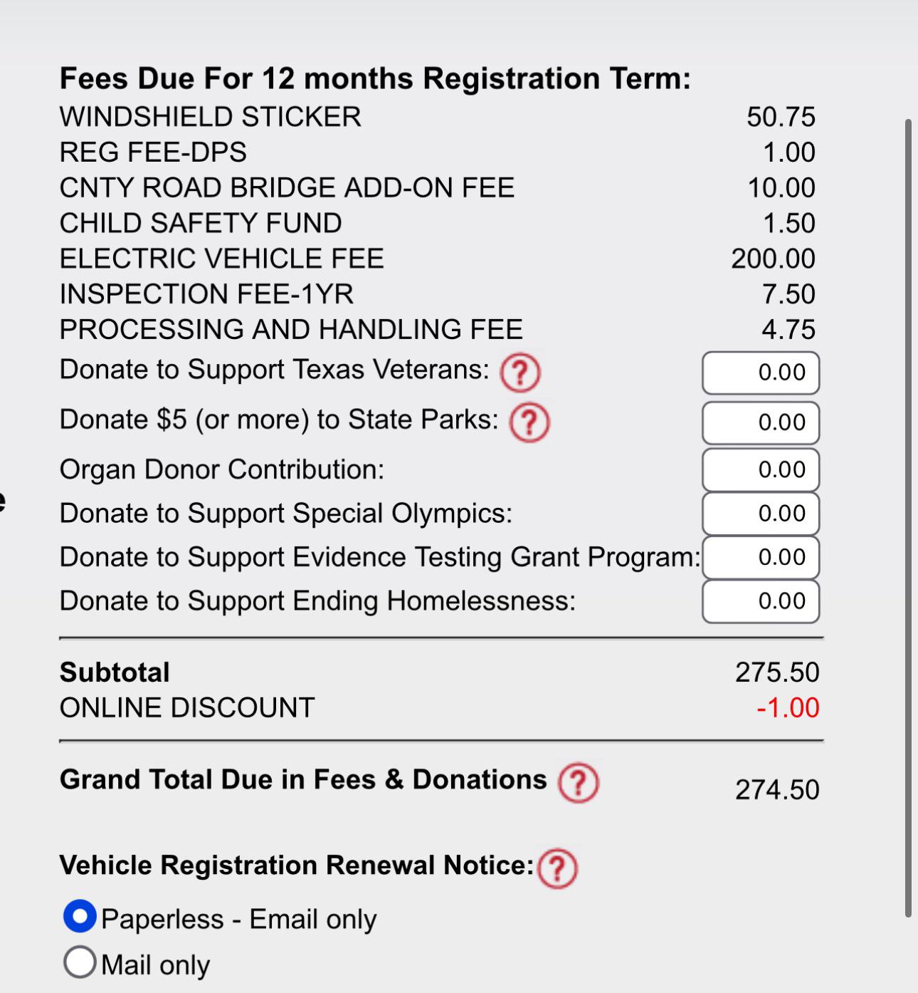 TX now has an annual EV registration fee of 200 r/Austin