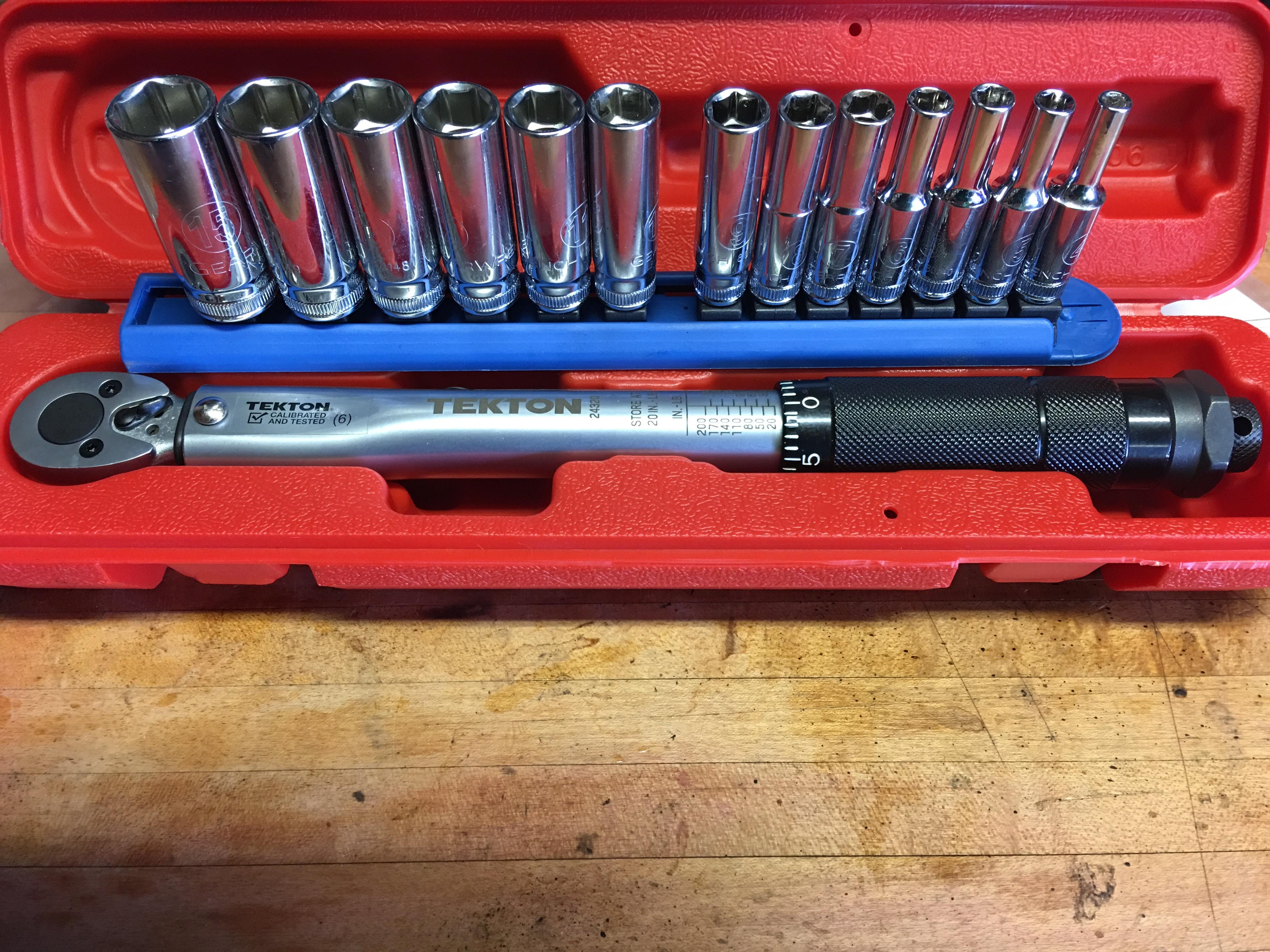 NTD 1/4 Tekton torque wrench and Gearwrench 1/4 deep metric set r/Tools
